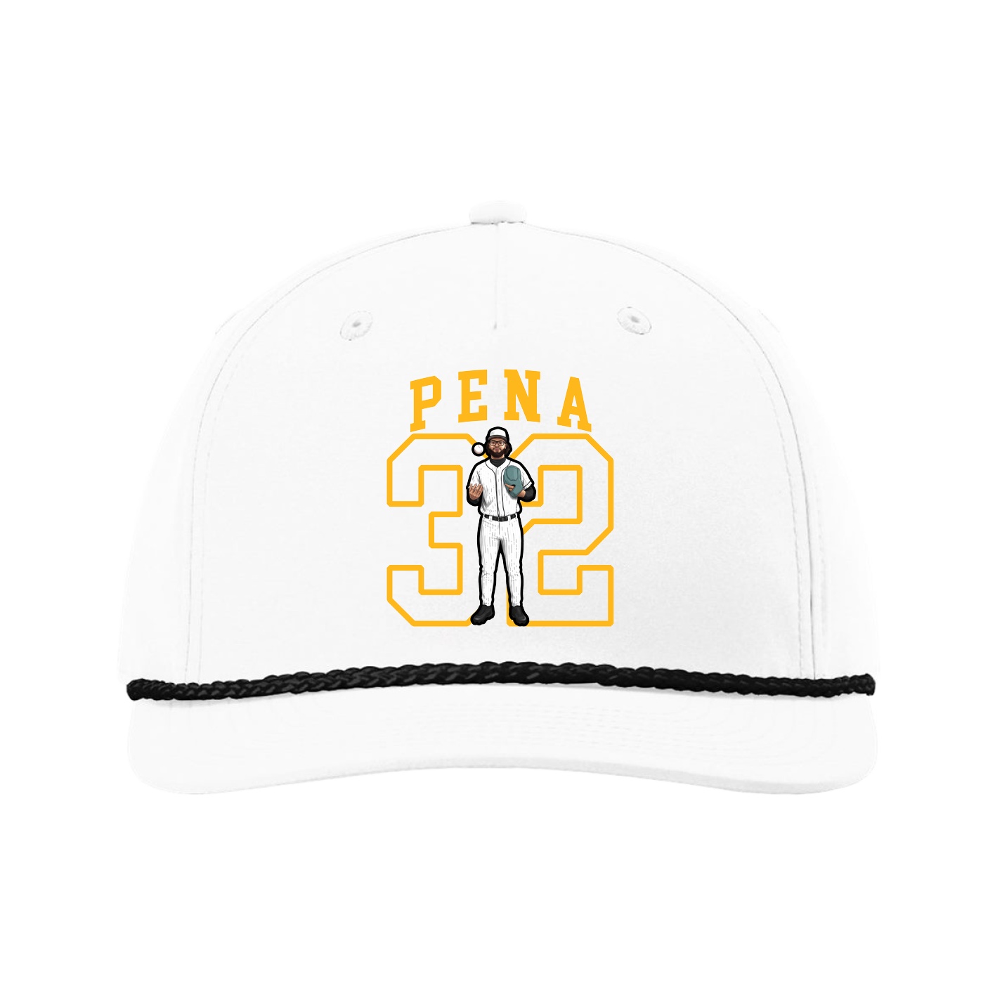 Five-Panel Classic Rope Cap — Shirsey in White