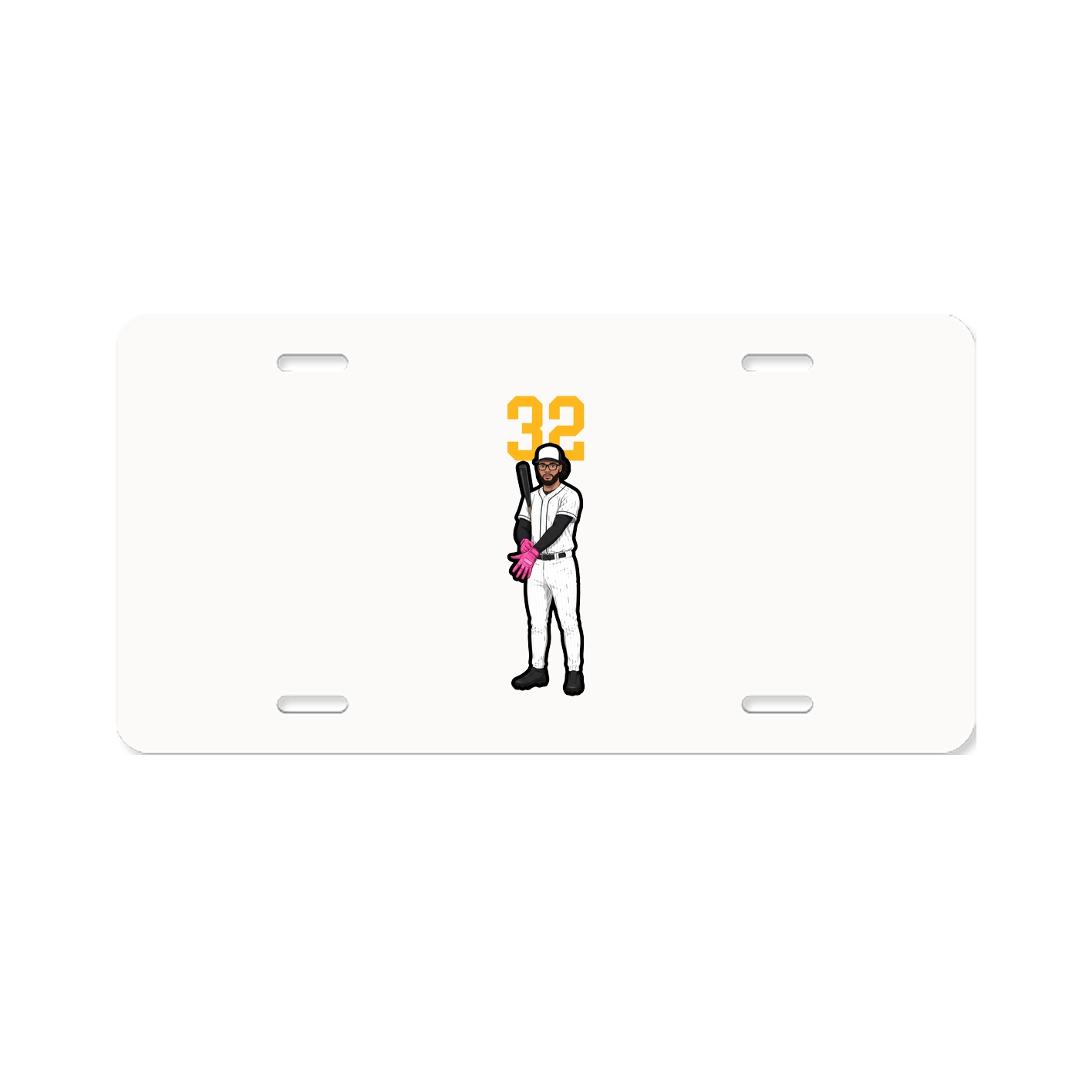 License Plate — Number Top in Classic
