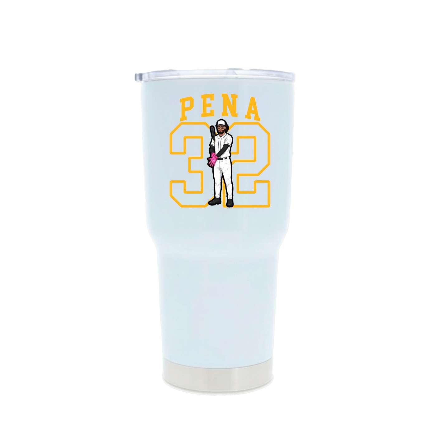 30oz Stainless Steel Tumbler — Shirsey in White