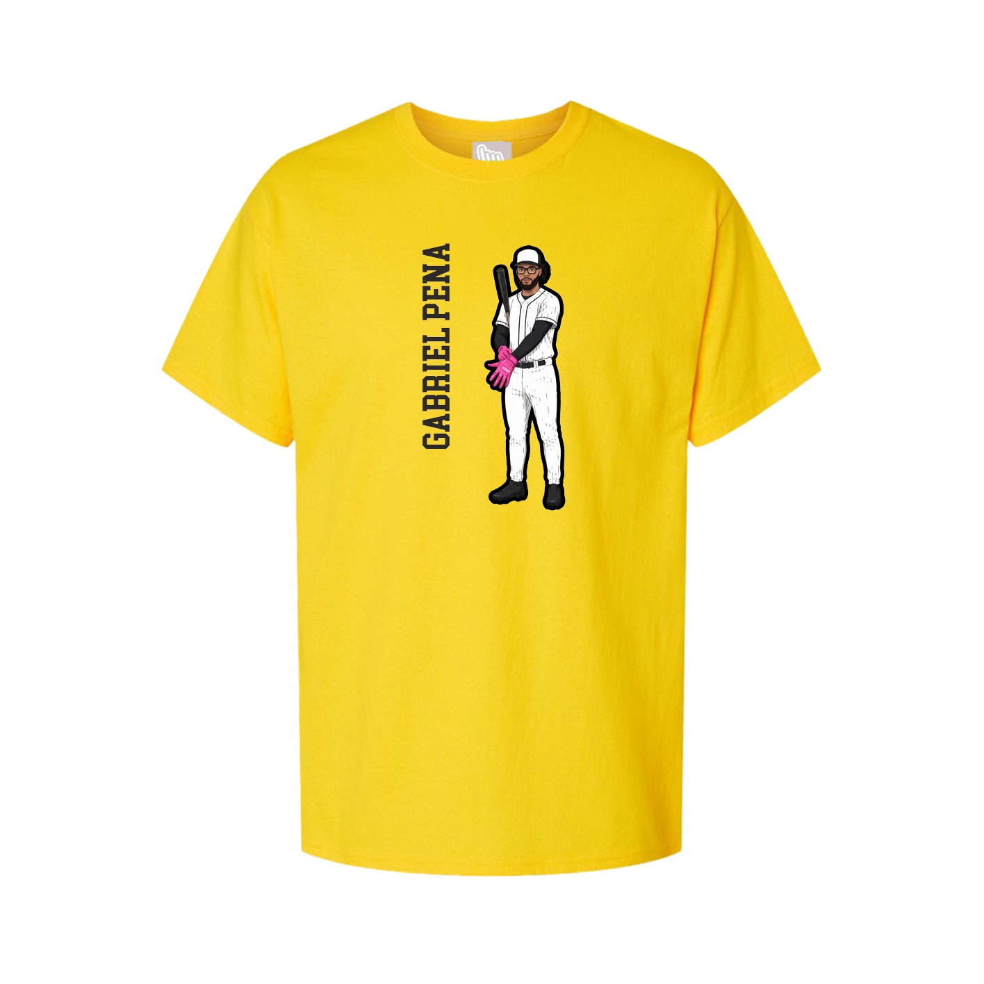 Youth Tee — Name Vertical in Gold