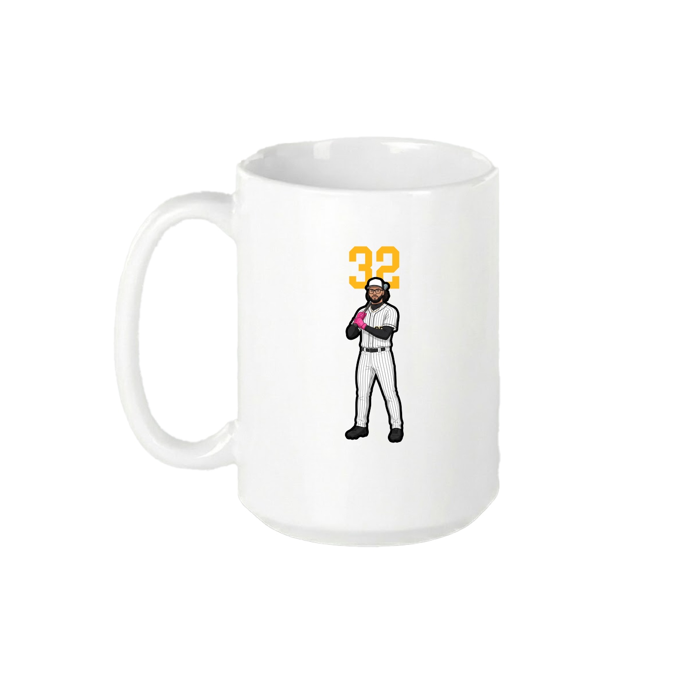 15oz Coffee Mug — Number Top in White