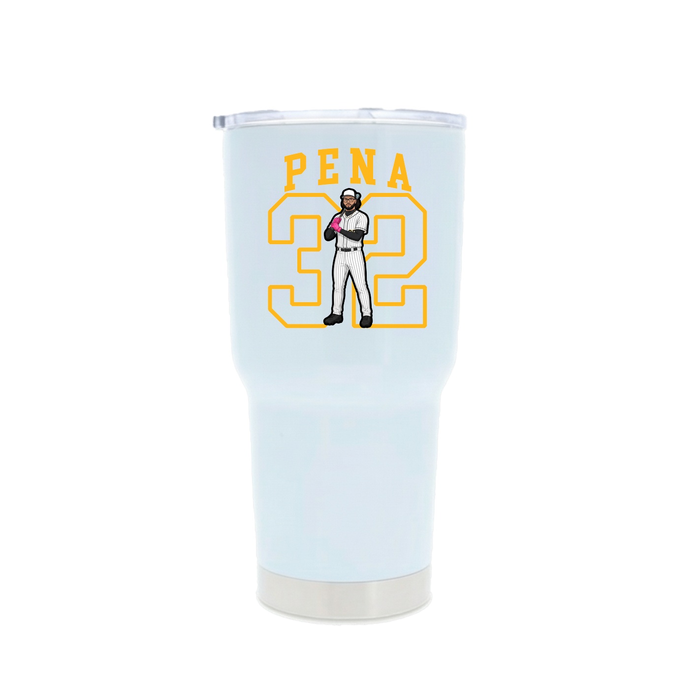 30oz Stainless Steel Tumbler — Shirsey in White