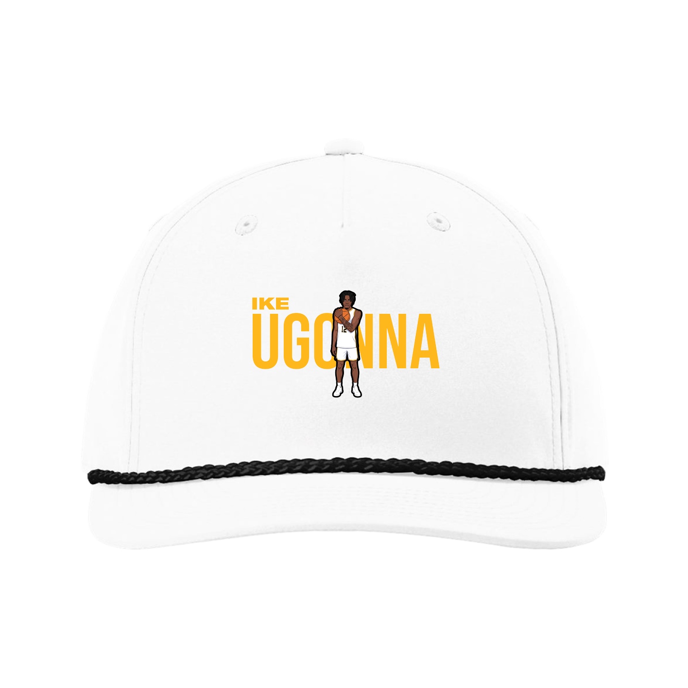 Five-Panel Classic Rope Cap — Player Name in White