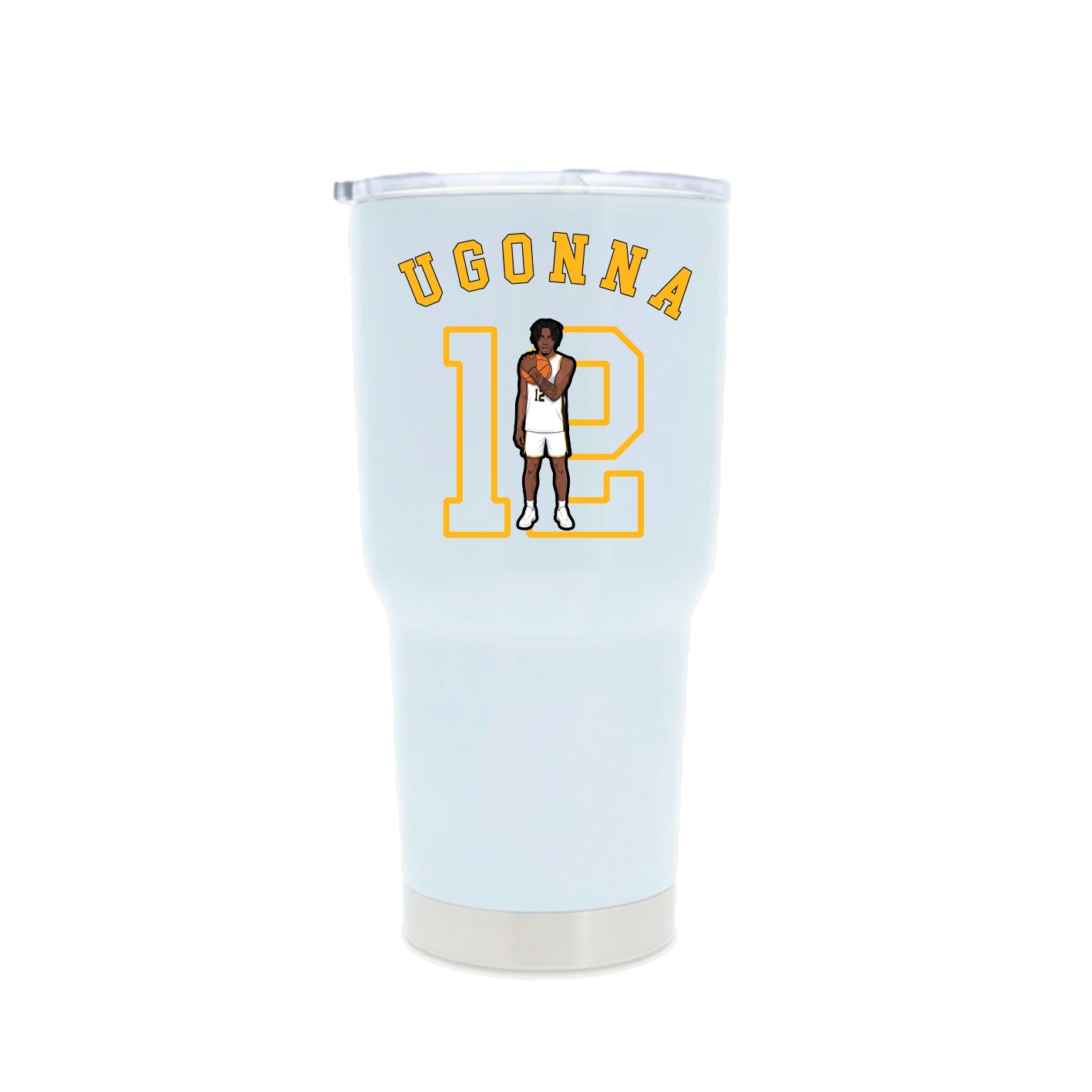 30oz Stainless Steel Tumbler — Shirsey Arch in White
