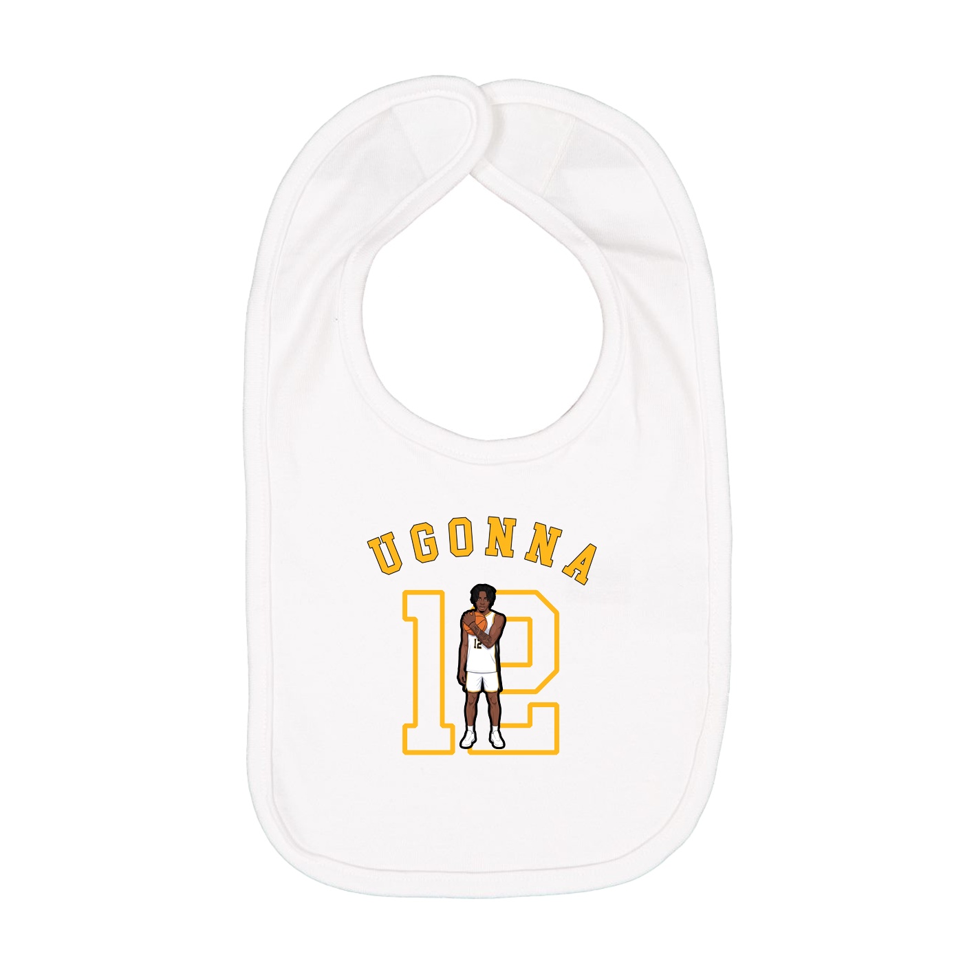 Infant Bib — Shirsey Arch in White