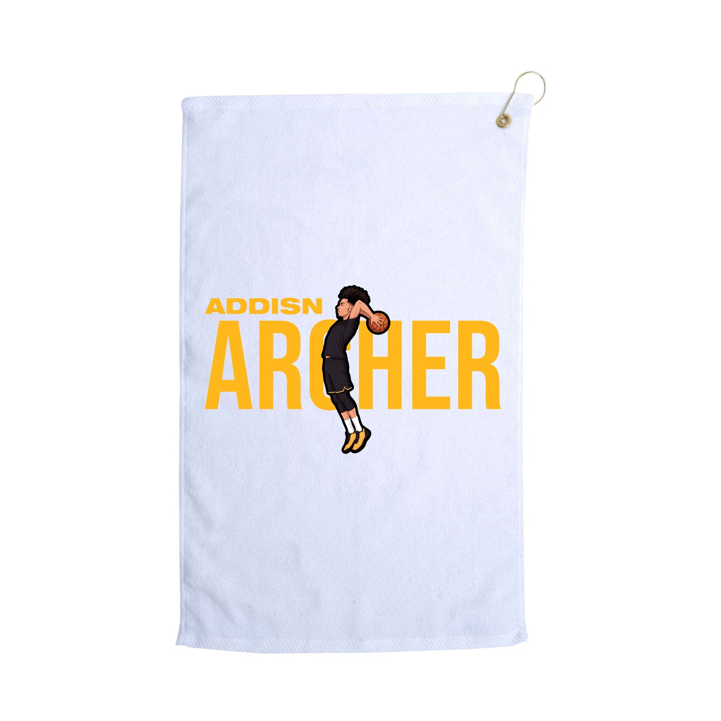 Golf Towel — Player Name in White