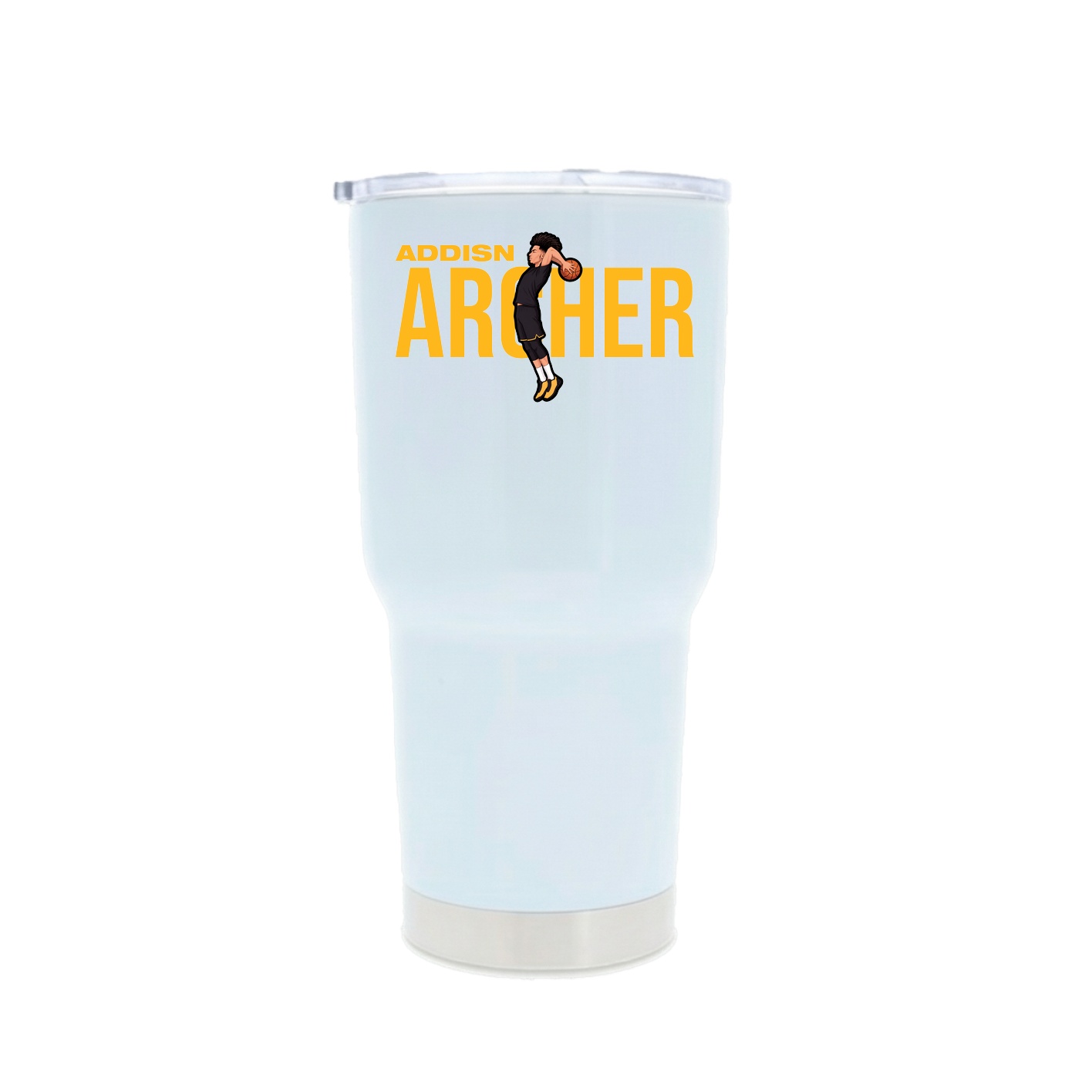 30oz Stainless Steel Tumbler — Player Name in White