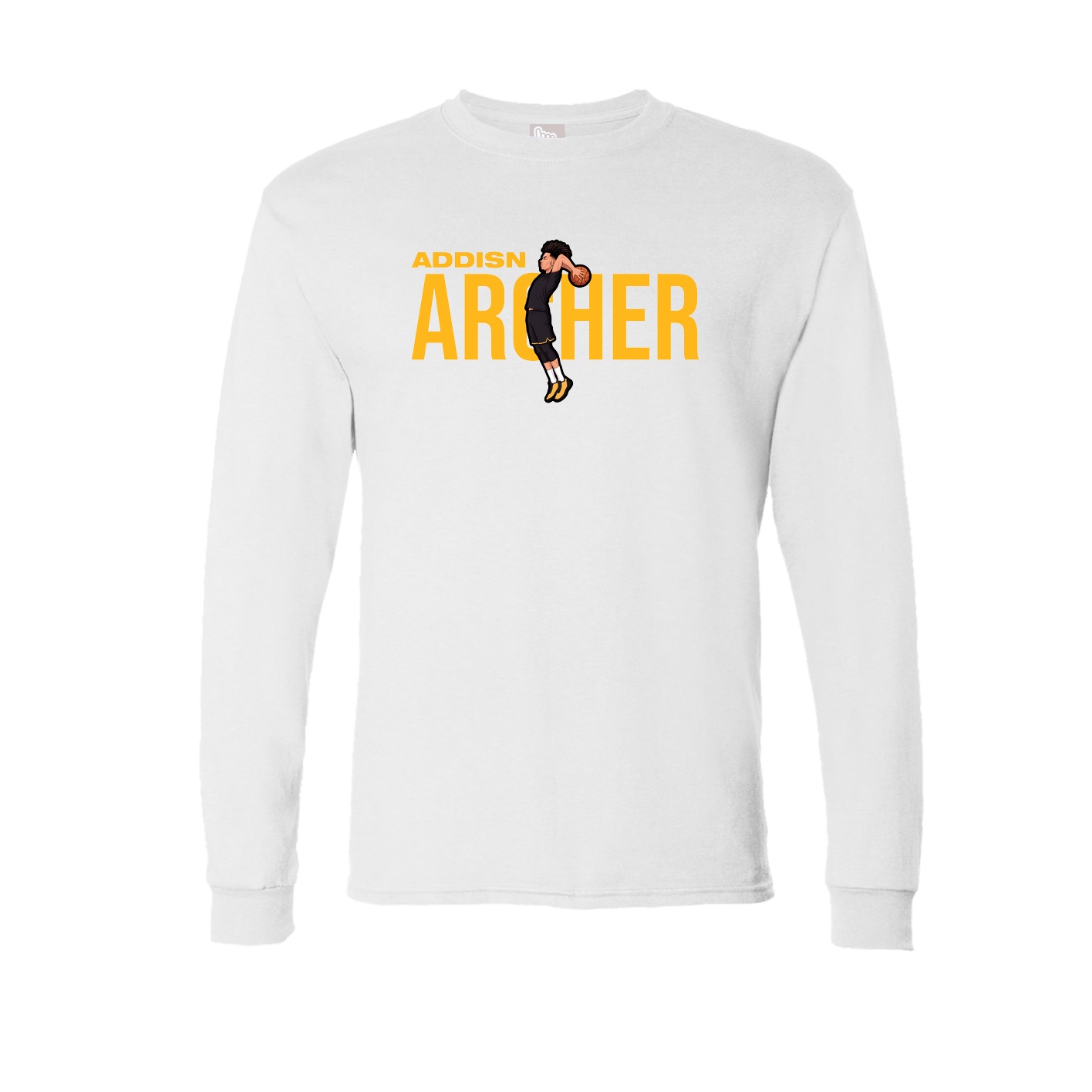 Long Sleeve Tee — Player Name in White