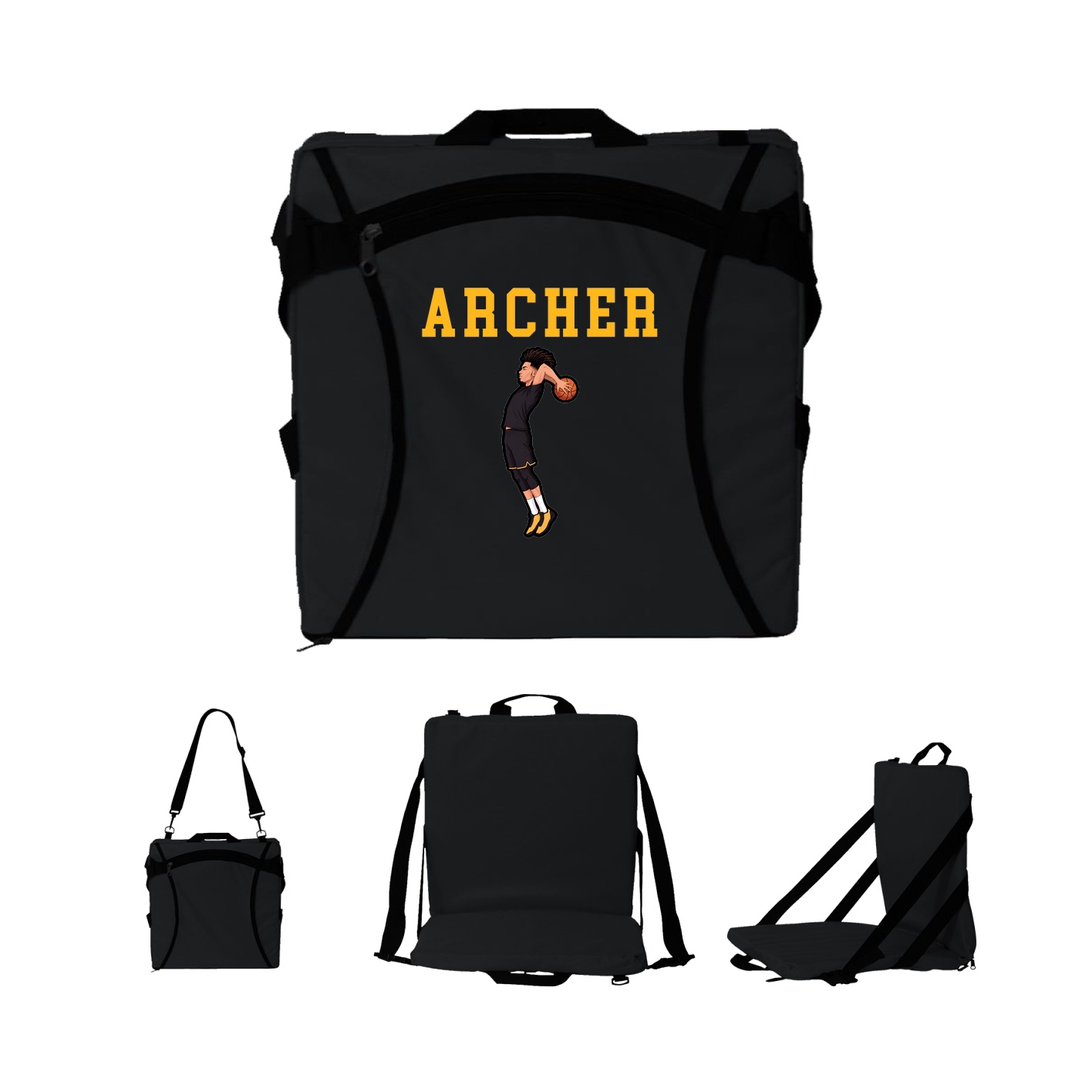 Folding Stadium Seat — Shirsey in Black