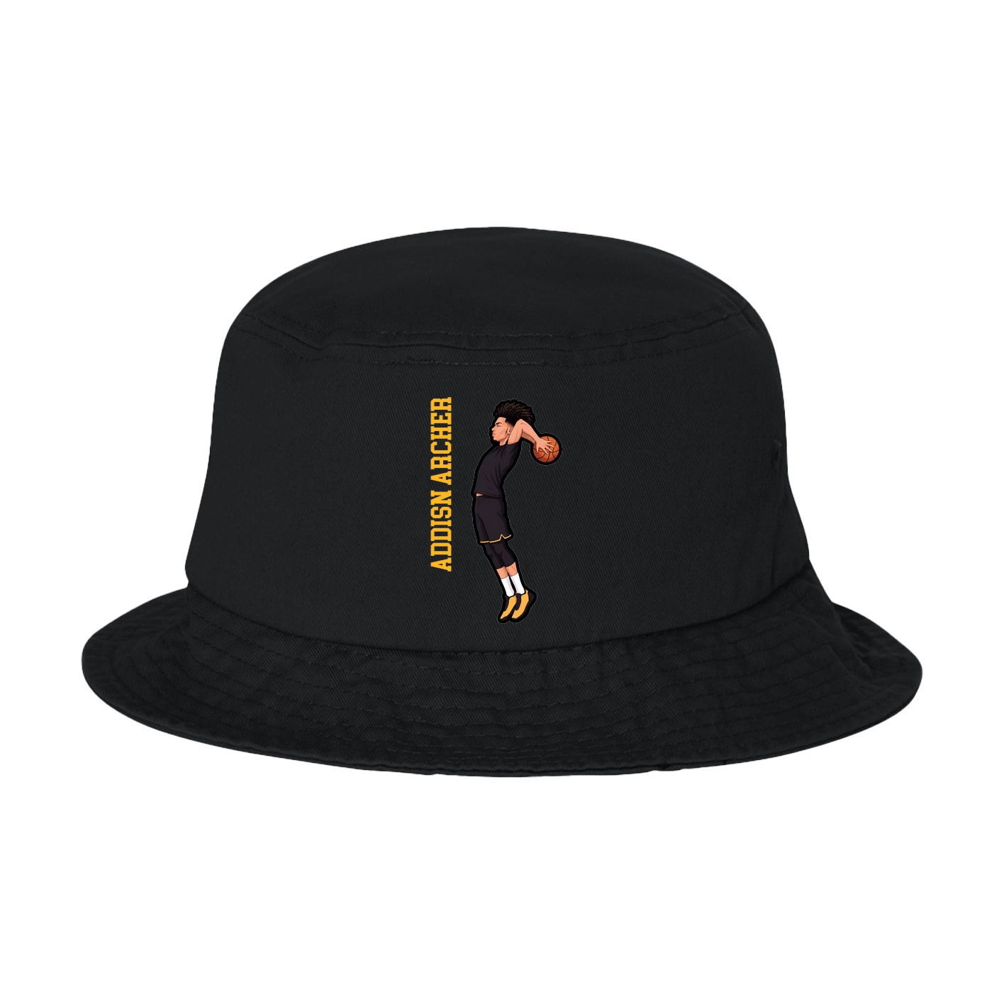 Bucket Cap — Name Vertical in Black