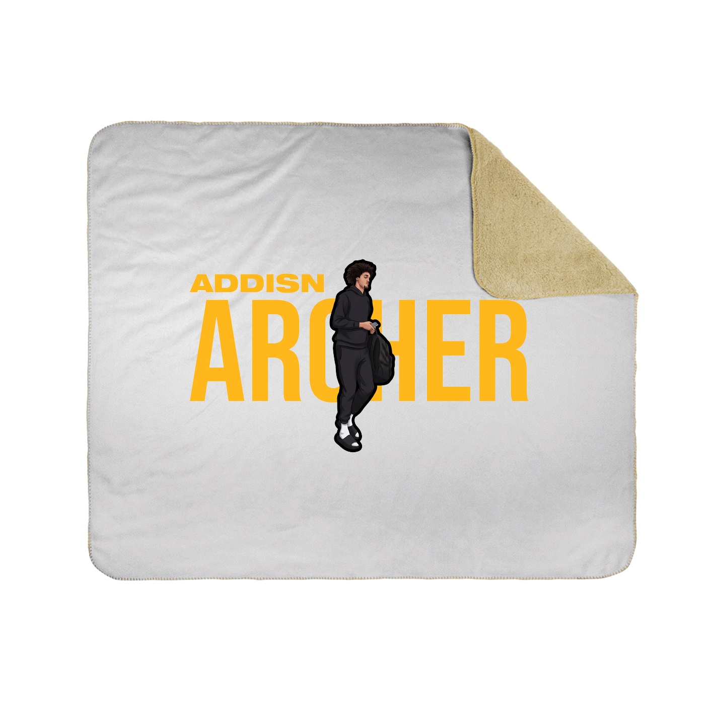 Throw Blanket — Player Name in White