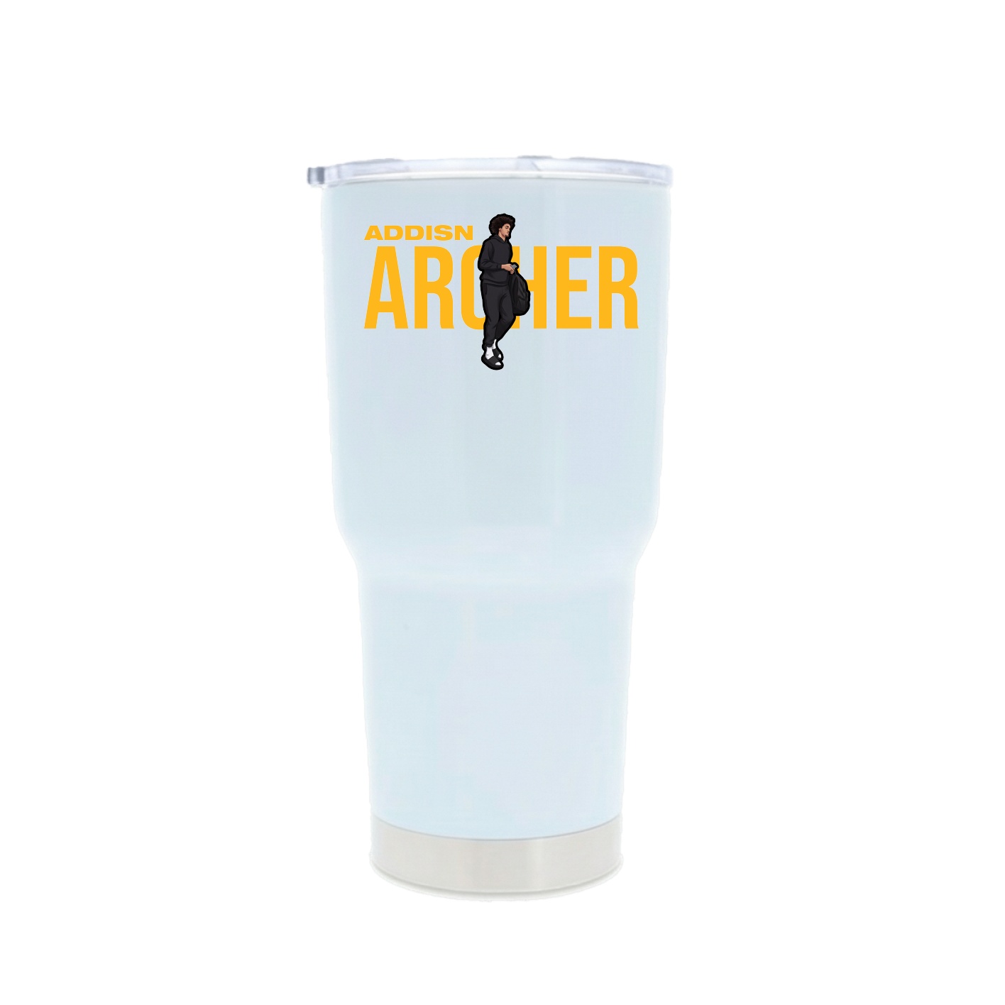 30oz Stainless Steel Tumbler — Player Name in White