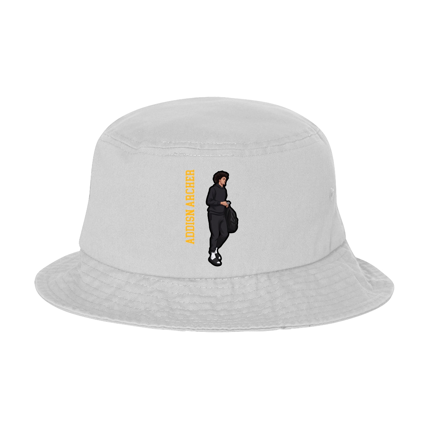 Bucket Cap — Name Vertical in White
