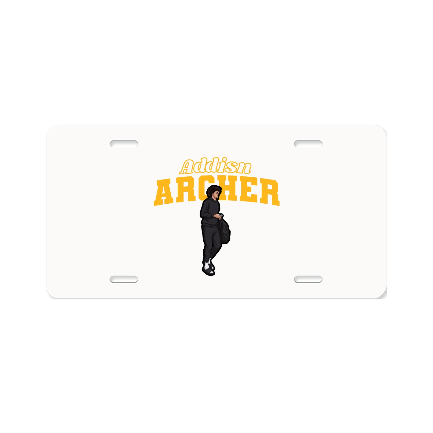 License Plate — Name Arch in Classic