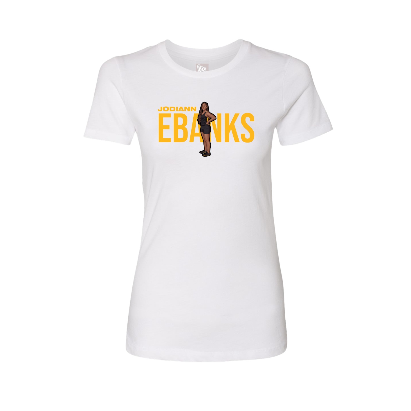 Fitted Women's Tee — Player Name in White