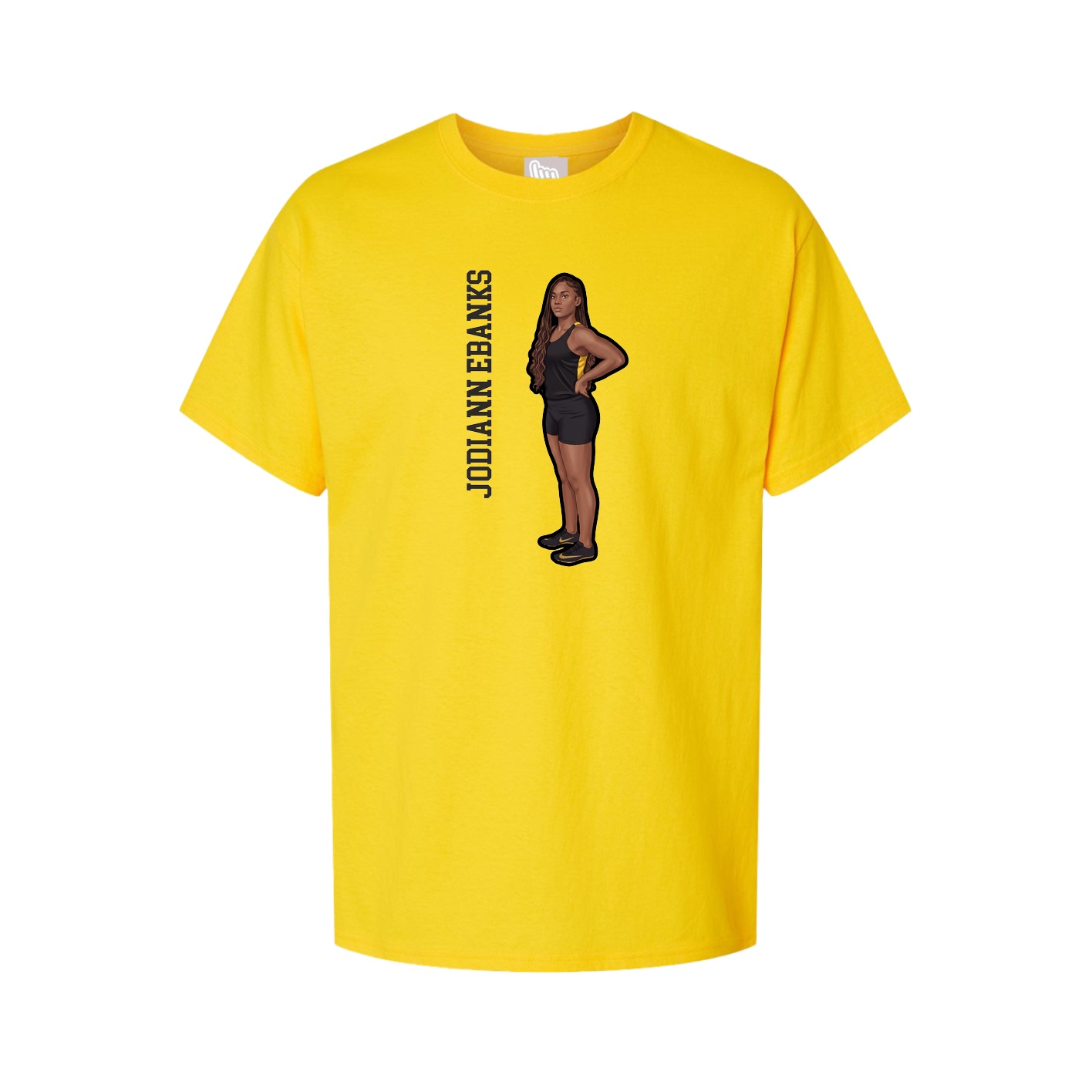 Tee — Name Vertical in Gold