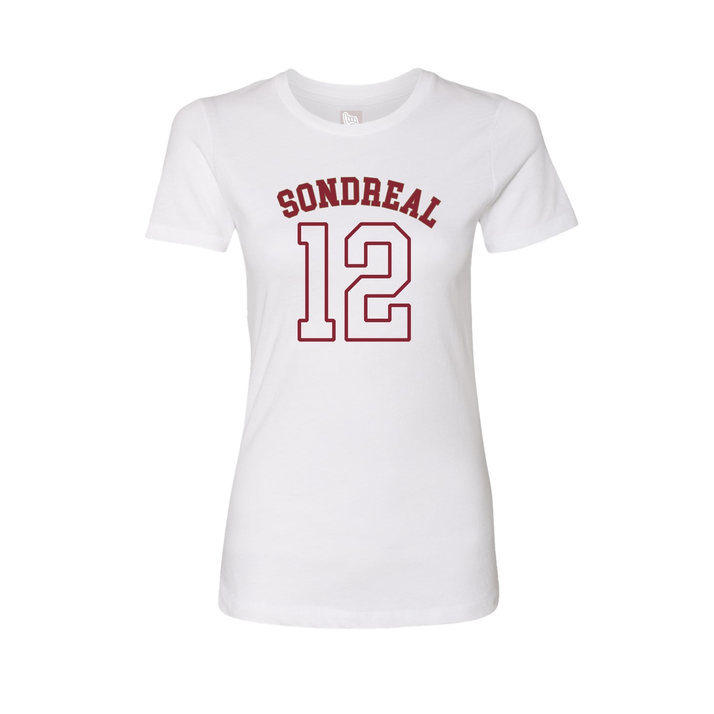 Fitted Women's Tee — Shirsey Arch in White