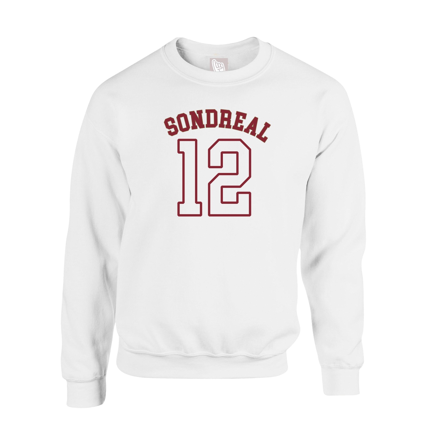 Fleece Crew — Shirsey Arch in White