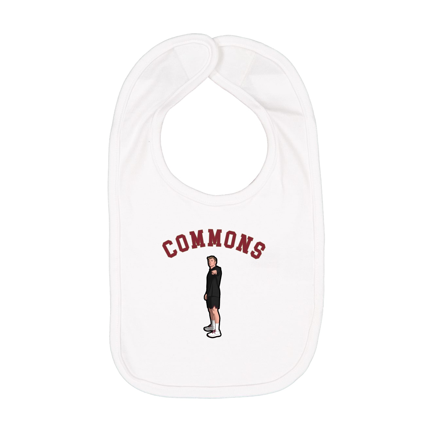 Infant Bib — Shirsey Arch in White