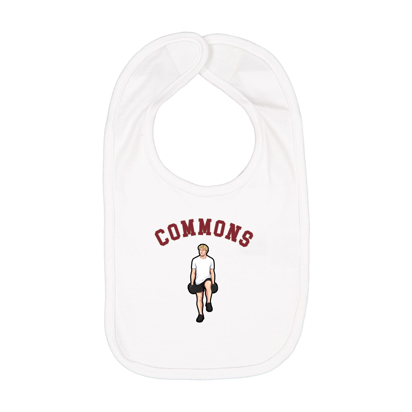 Infant Bib — Shirsey Arch in White
