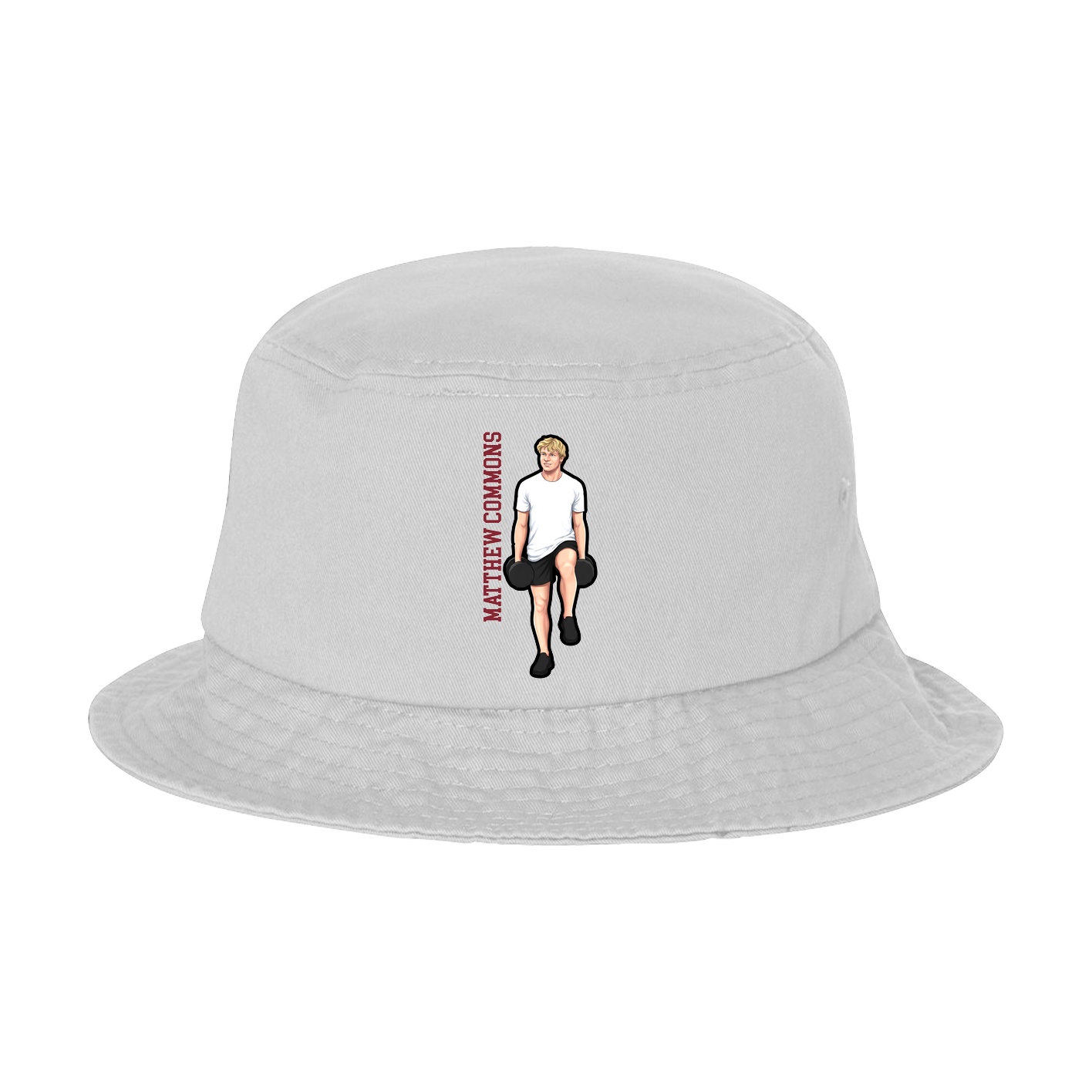Bucket Cap — Name Vertical in White