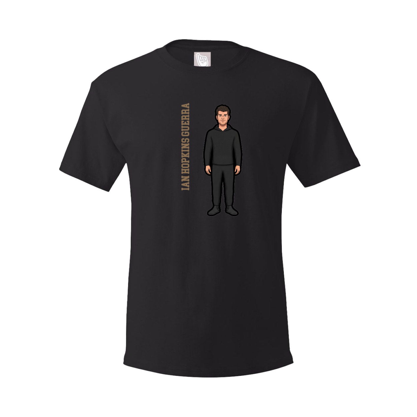 Youth Tee — Name Vertical in Black