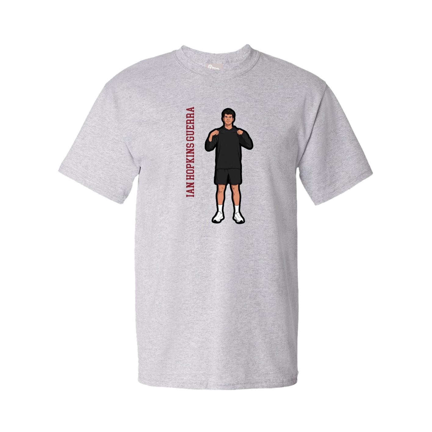Tee — Name Vertical in Grey