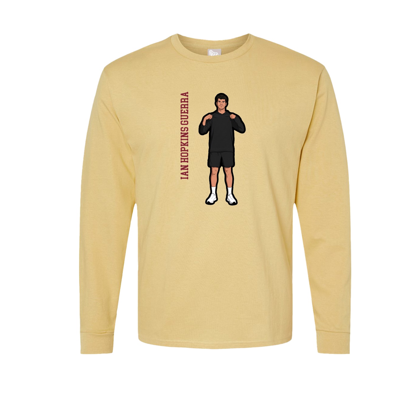 Long Sleeve Tee — Name Vertical in Vegas Gold