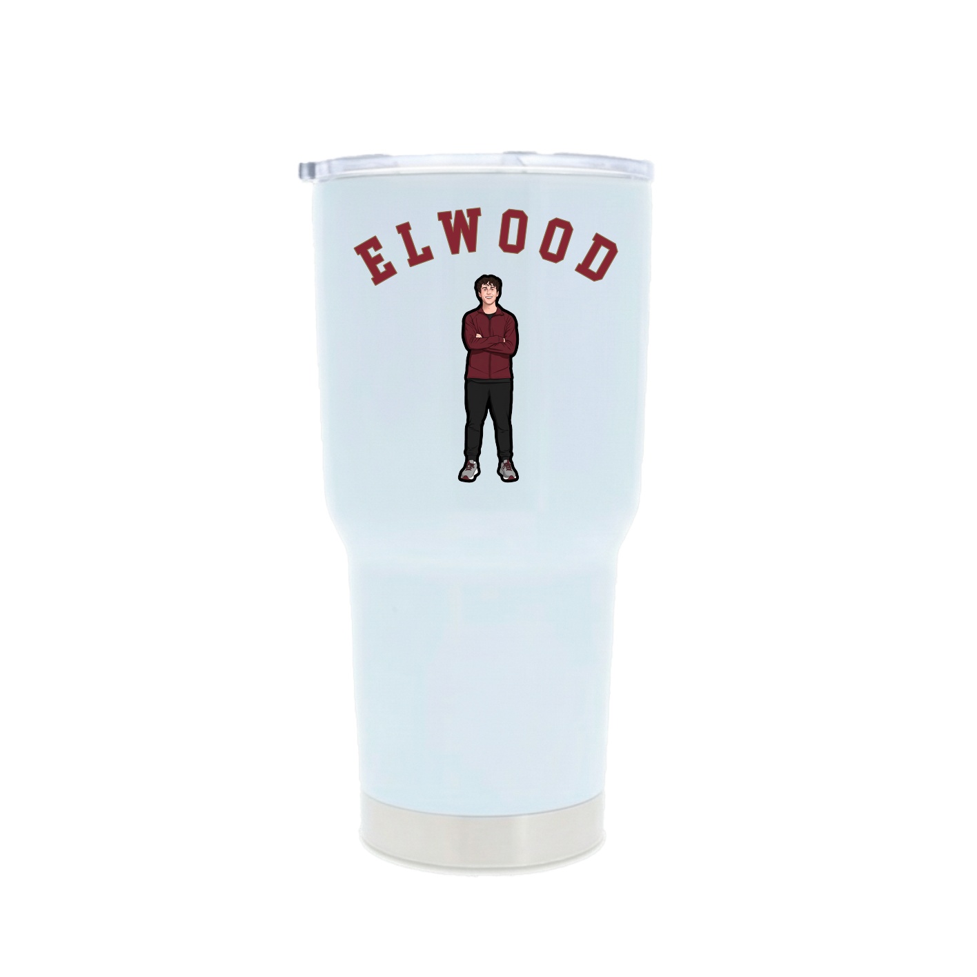 30oz Stainless Steel Tumbler — Shirsey Arch in White