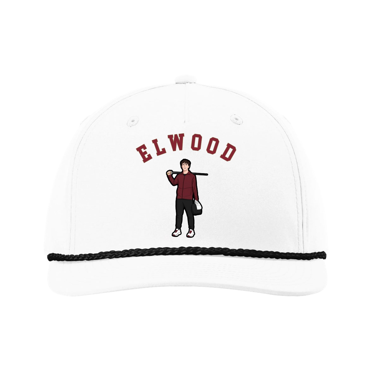 Five-Panel Classic Rope Cap — Shirsey Arch in White