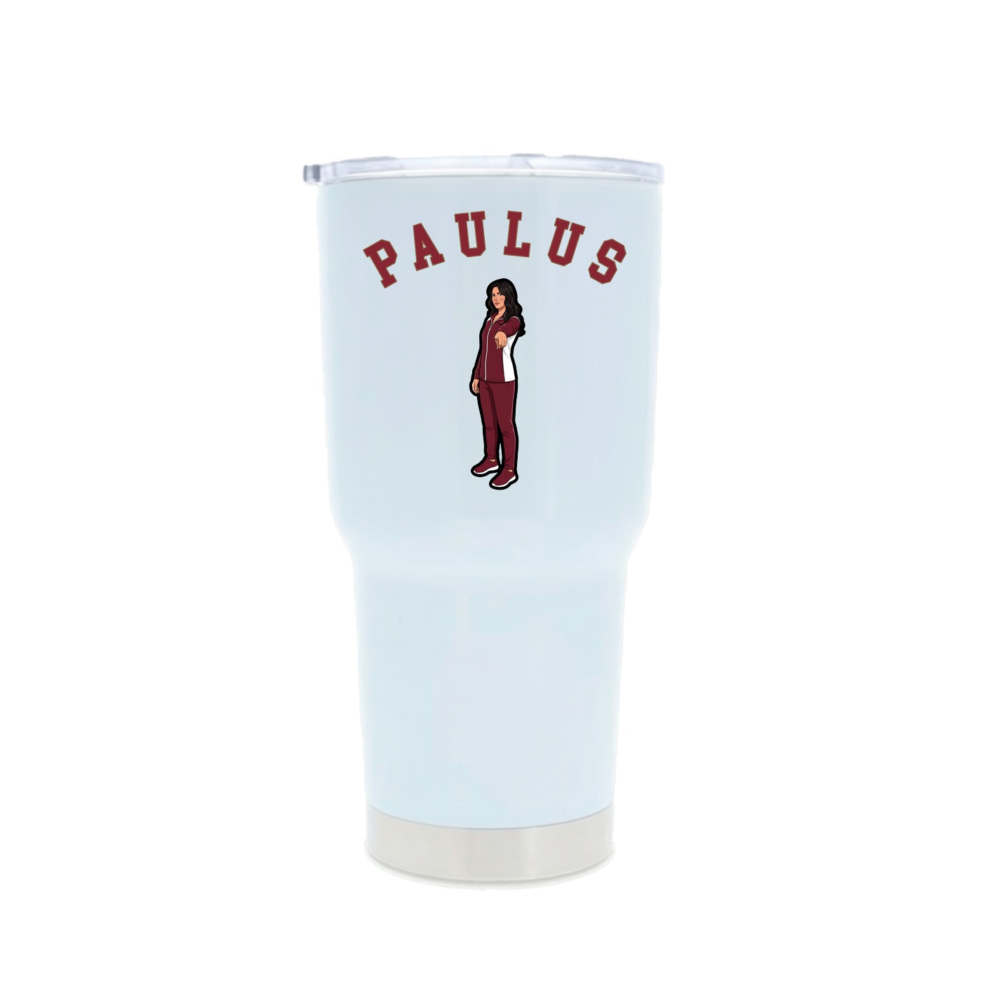 30oz Stainless Steel Tumbler — Shirsey Arch in White
