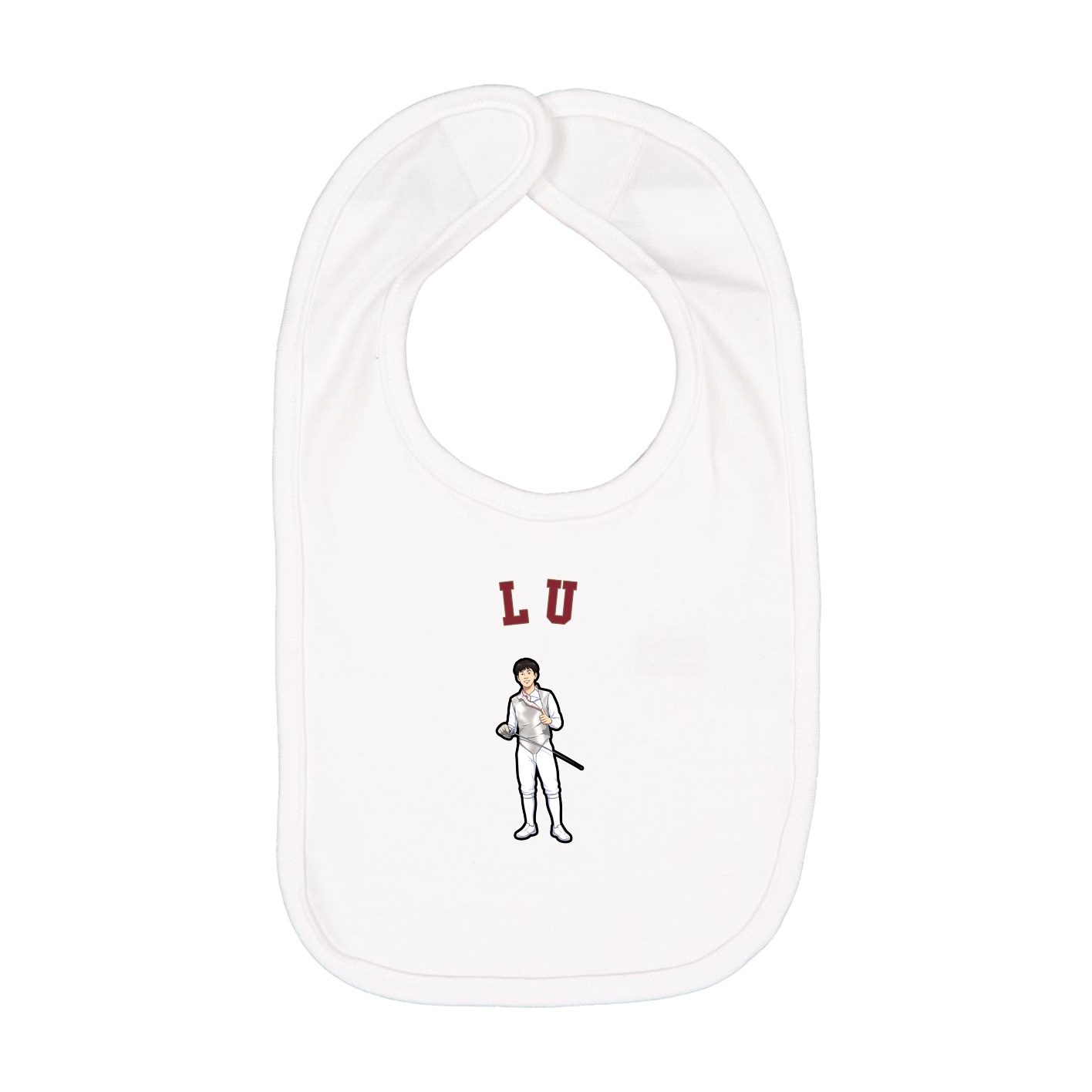 Infant Bib — Shirsey Arch in White