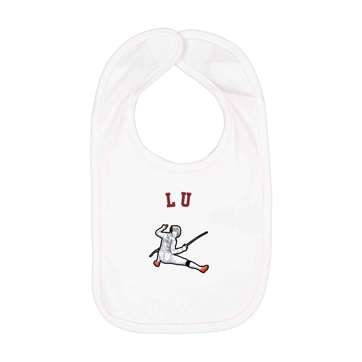 Infant Bib — Shirsey Arch in White