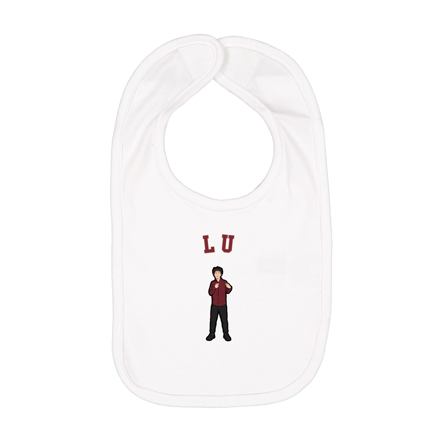 Infant Bib — Shirsey Arch in White
