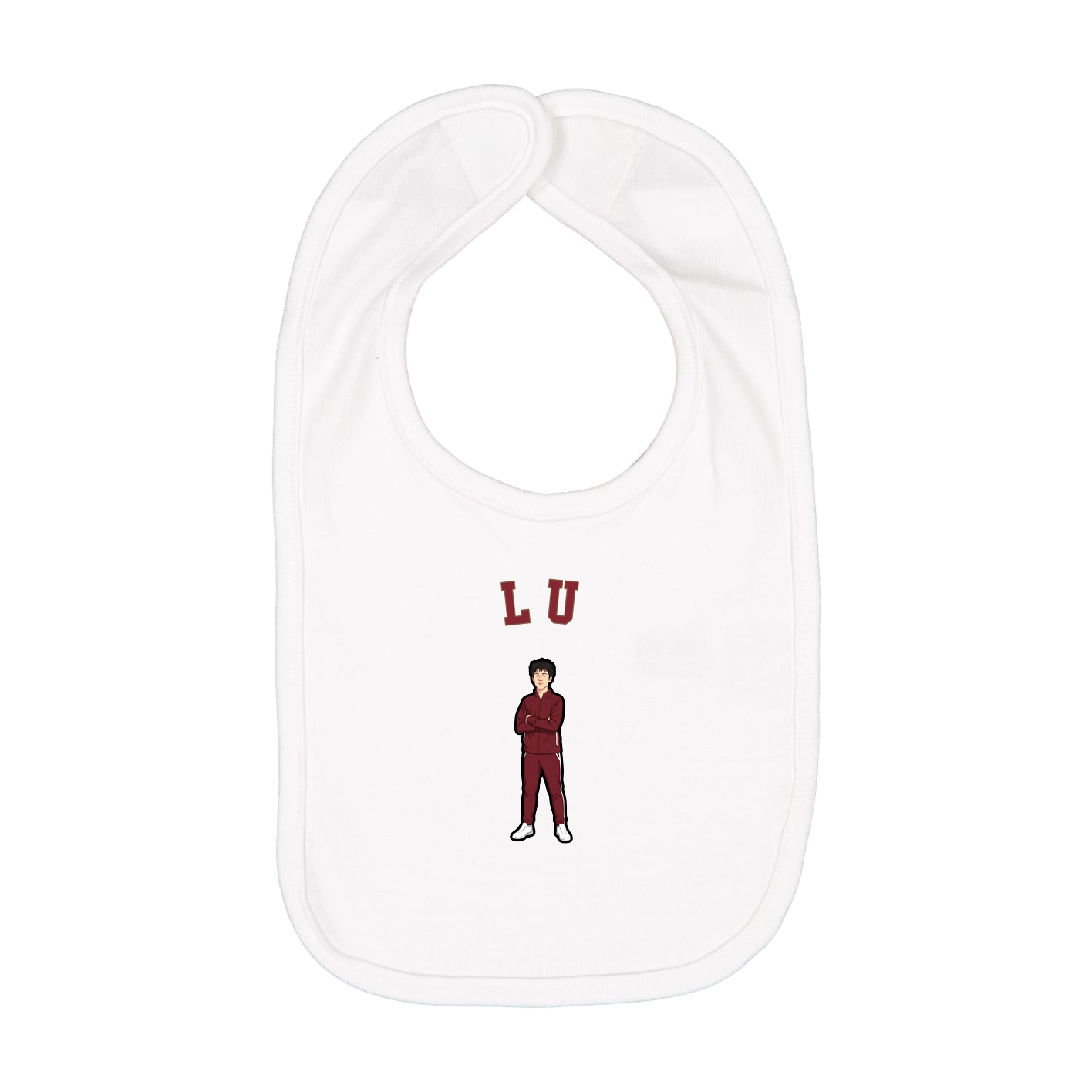 Infant Bib — Shirsey Arch in White