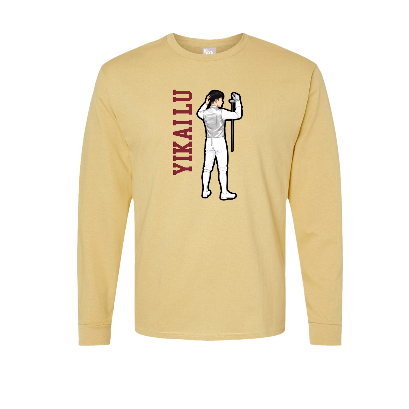 Long Sleeve Tee — Name Vertical in Vegas Gold
