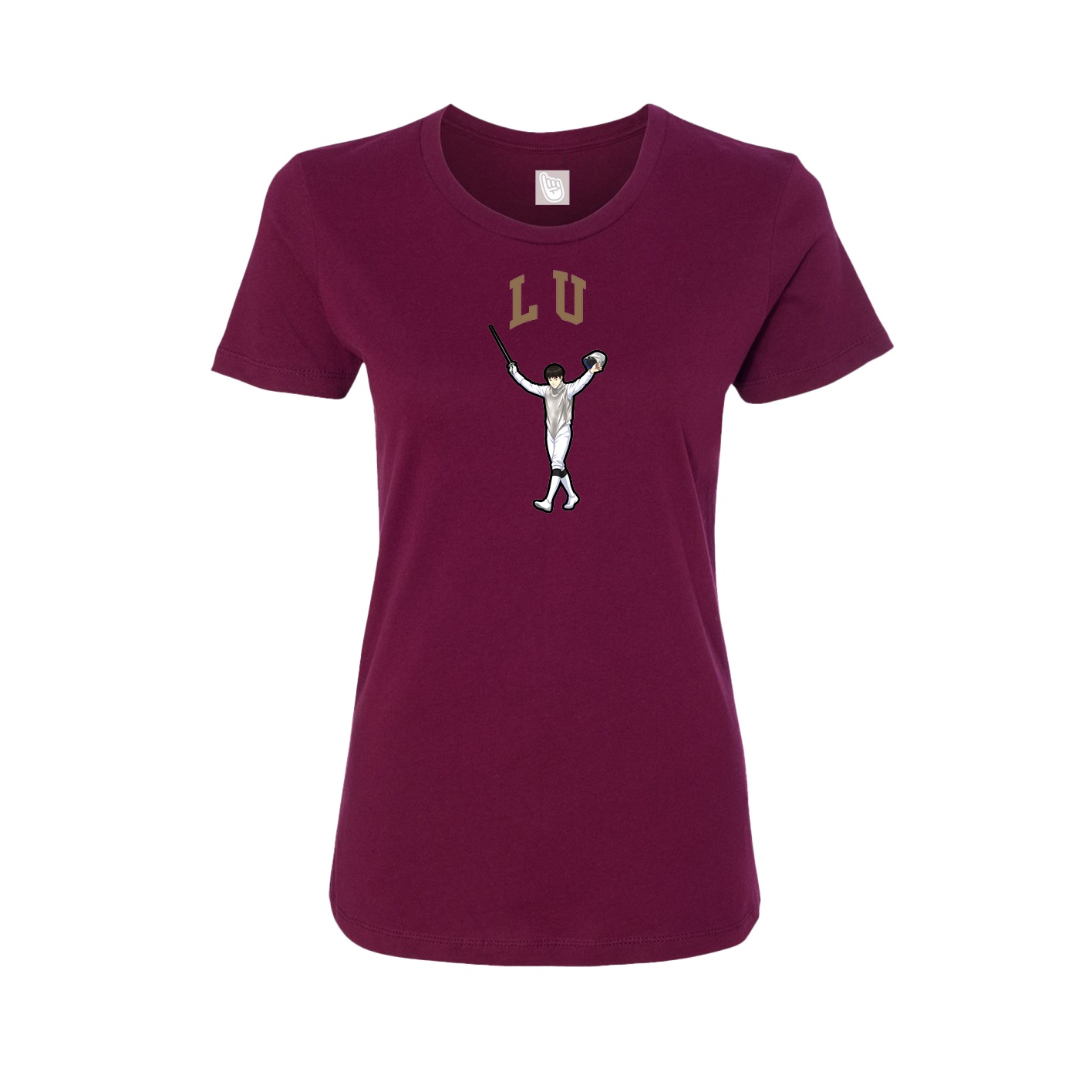 Fitted Women's Tee — Shirsey in Maroon