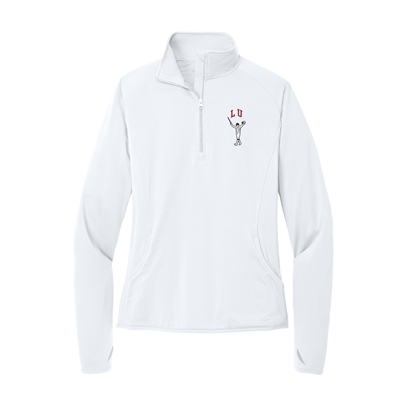 Women's Q-Zip Pullover — Shirsey in White