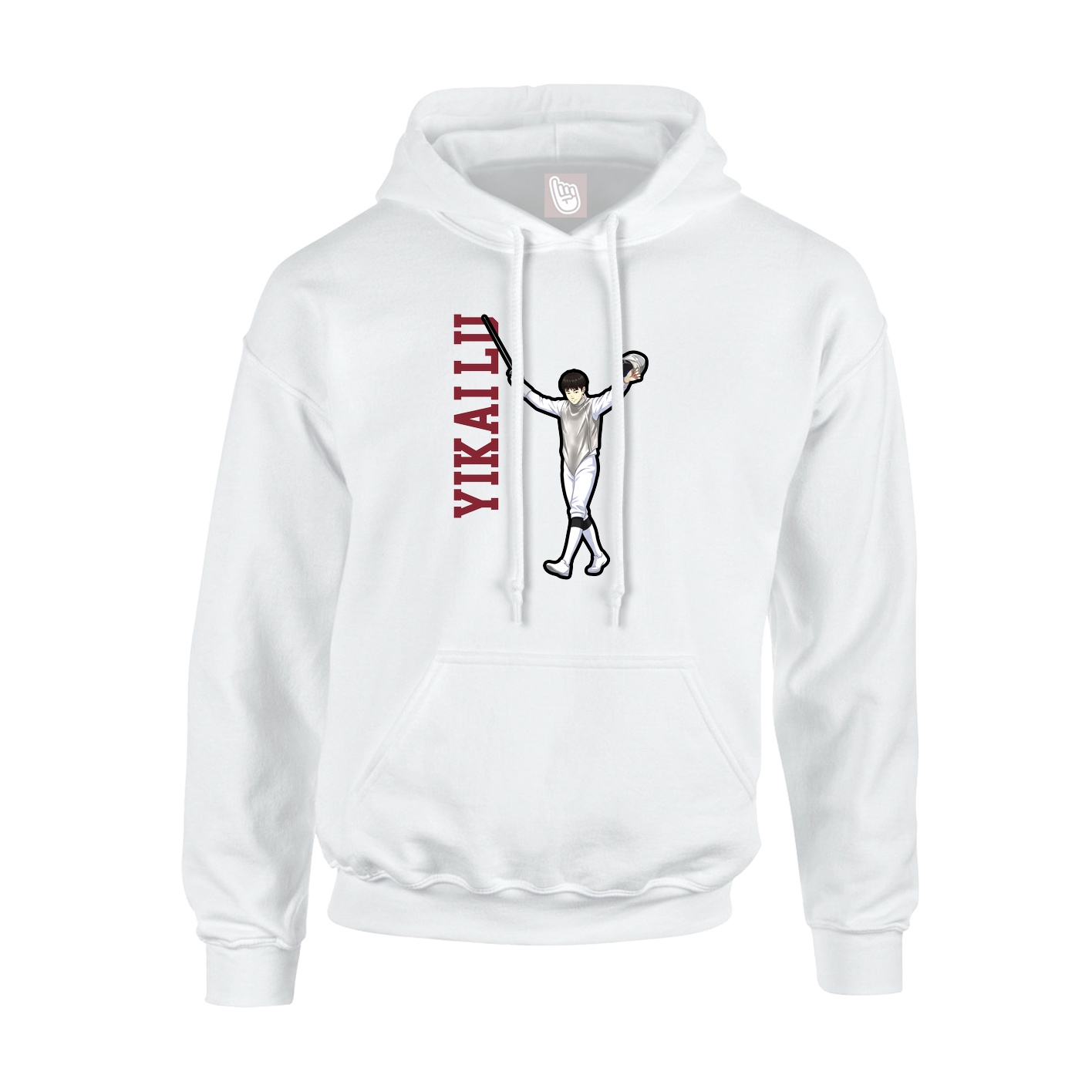 Hoodie — Name Vertical in White