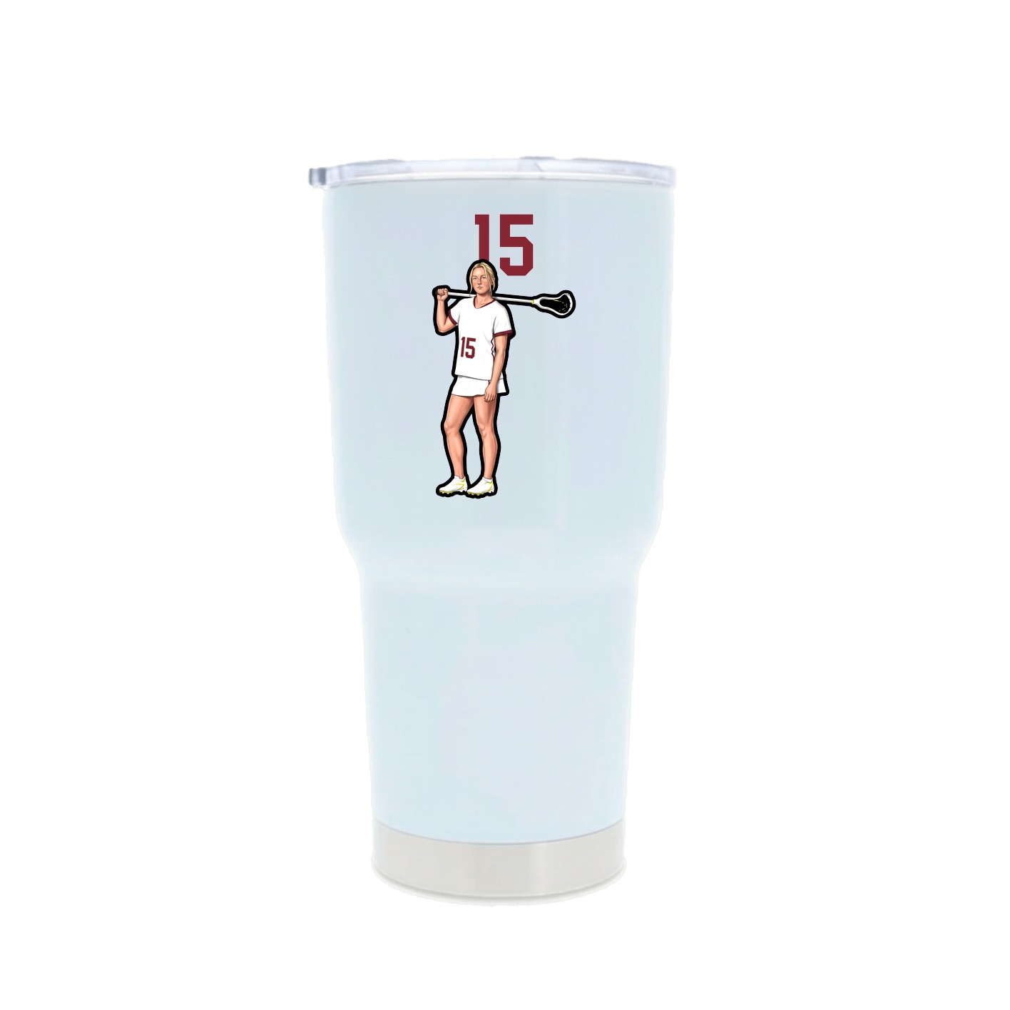30oz Stainless Steel Tumbler — Number Top in White
