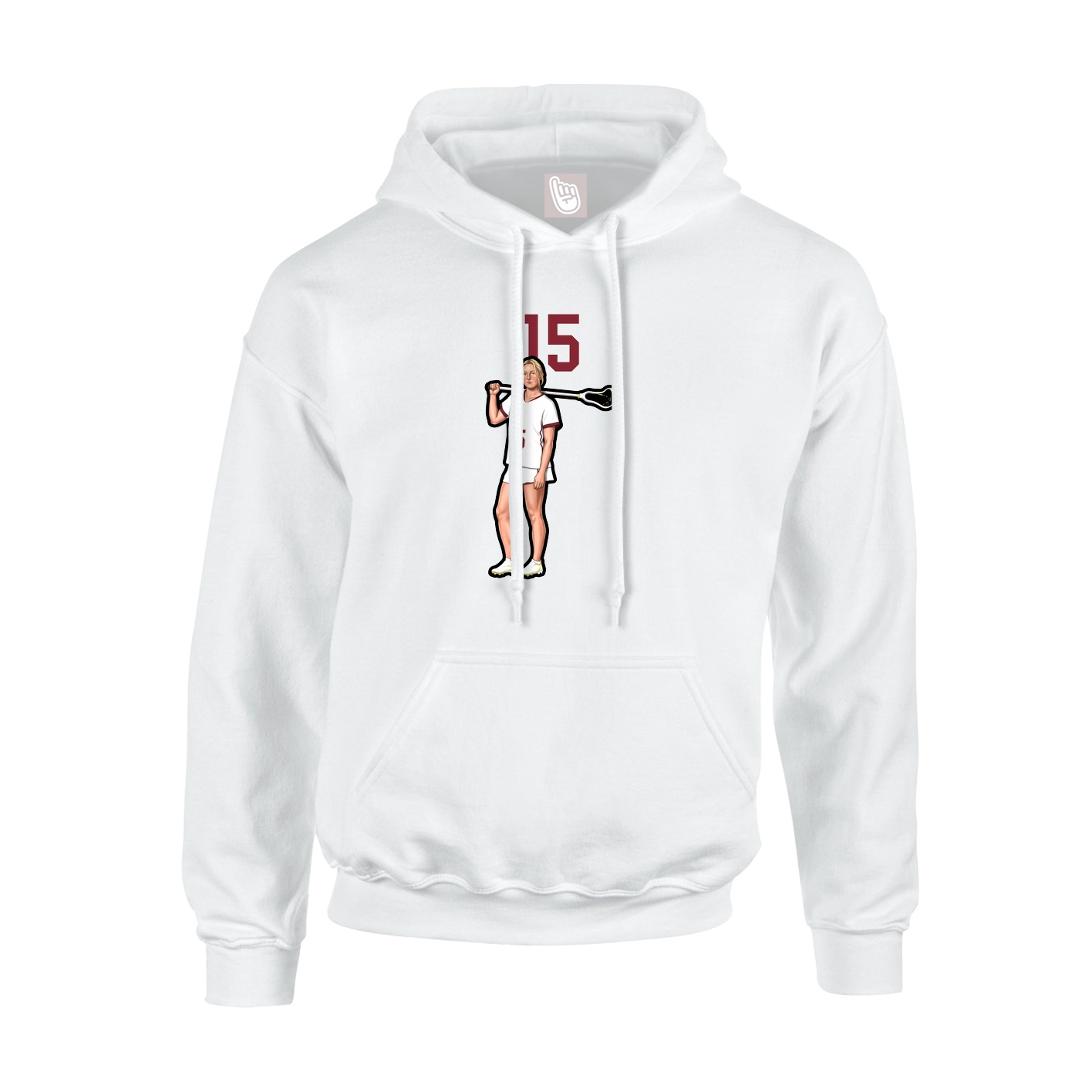 Hoodie — Number Top in White