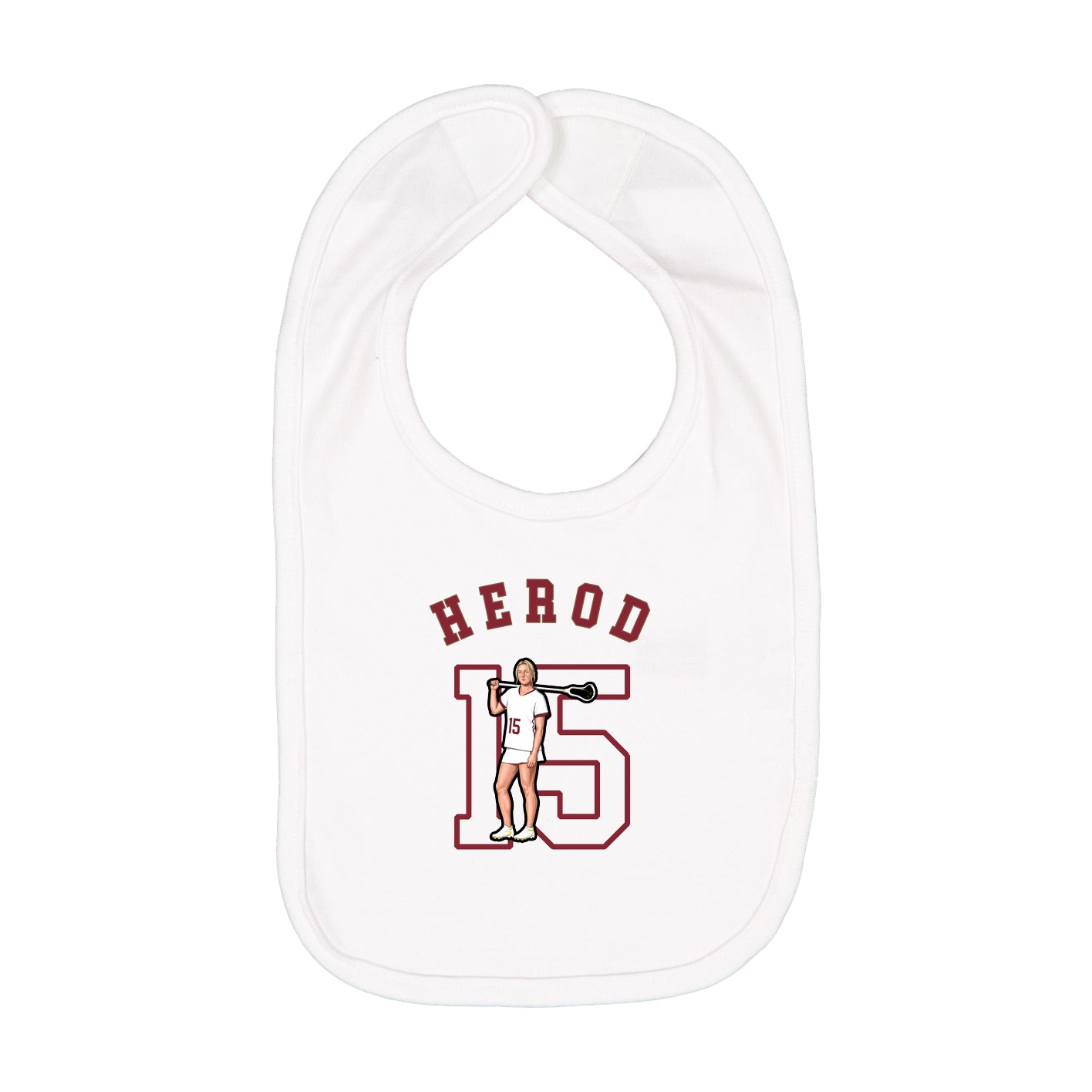 Infant Bib — Shirsey Arch in White