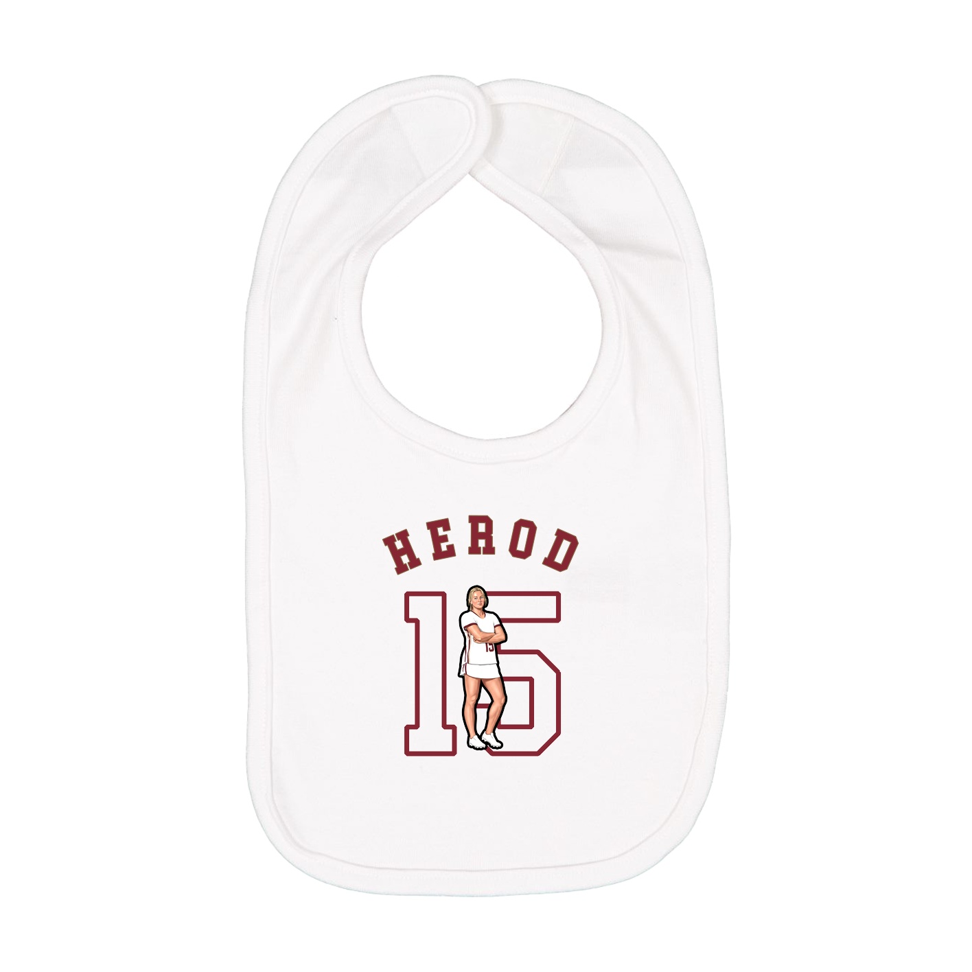 Infant Bib — Shirsey Arch in White