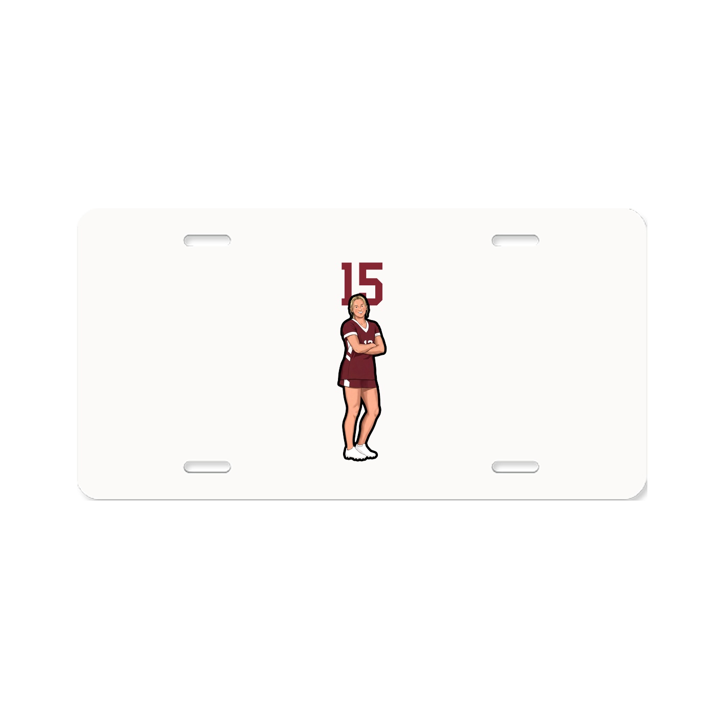 License Plate — Number Top in Classic
