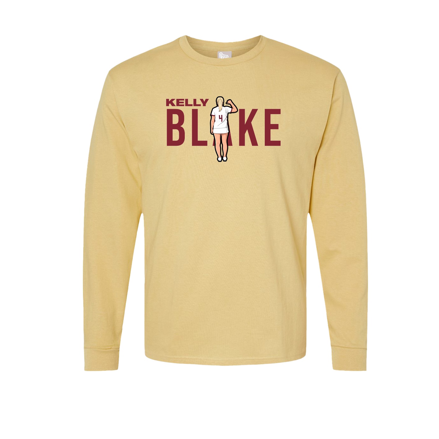 Long Sleeve Tee — Player Name in Vegas Gold