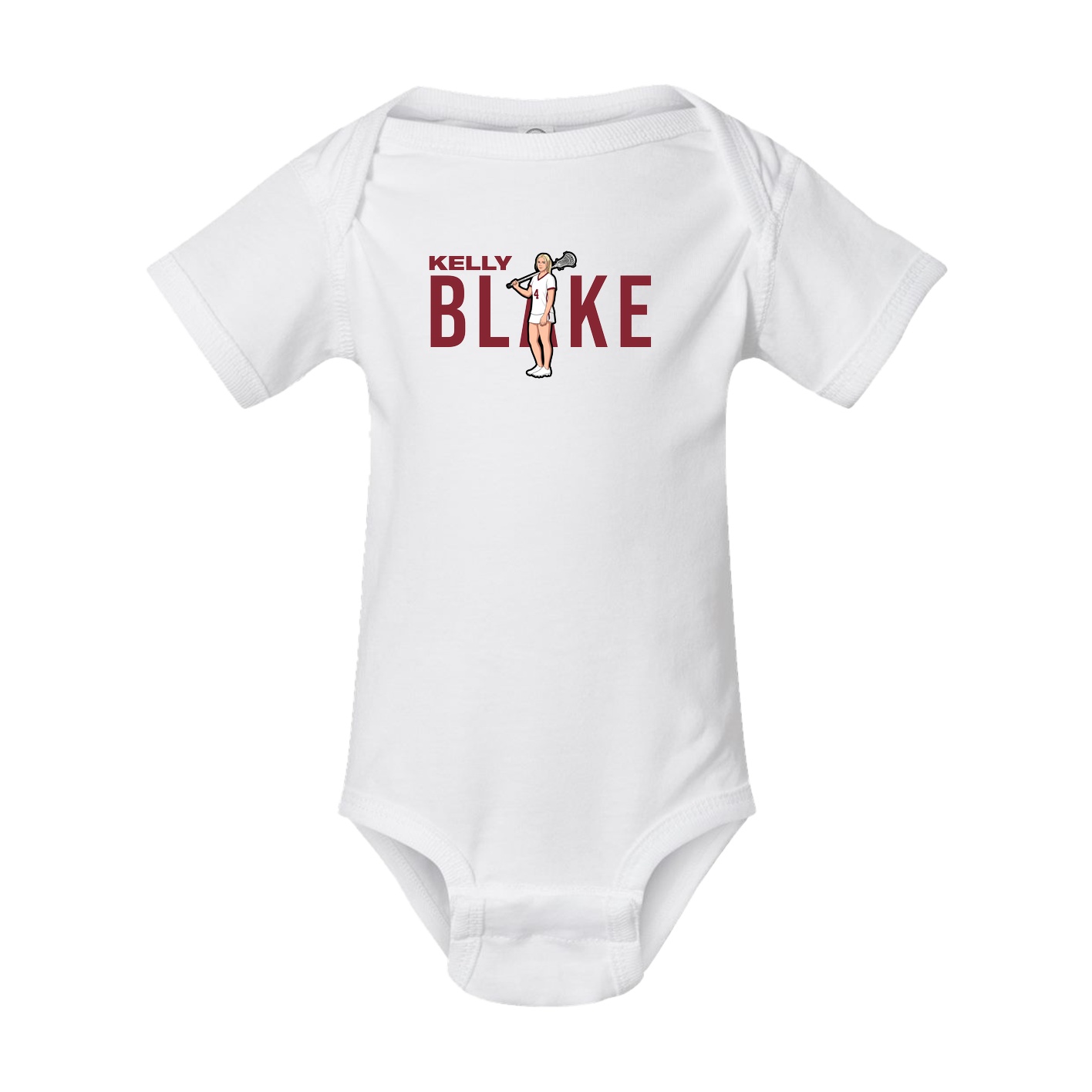 Baby Onesie — Player Name in White