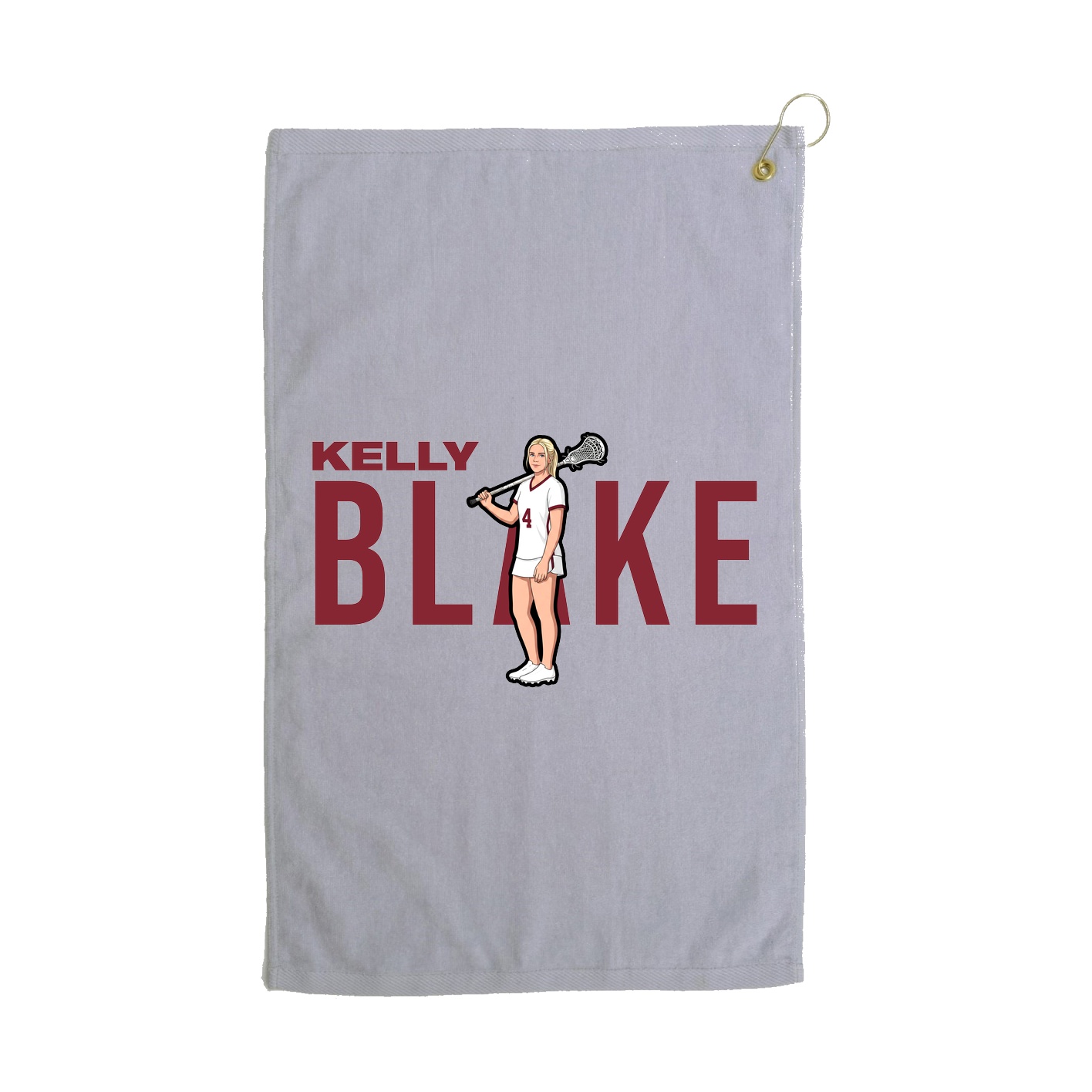 Golf Towel — Player Name in Grey