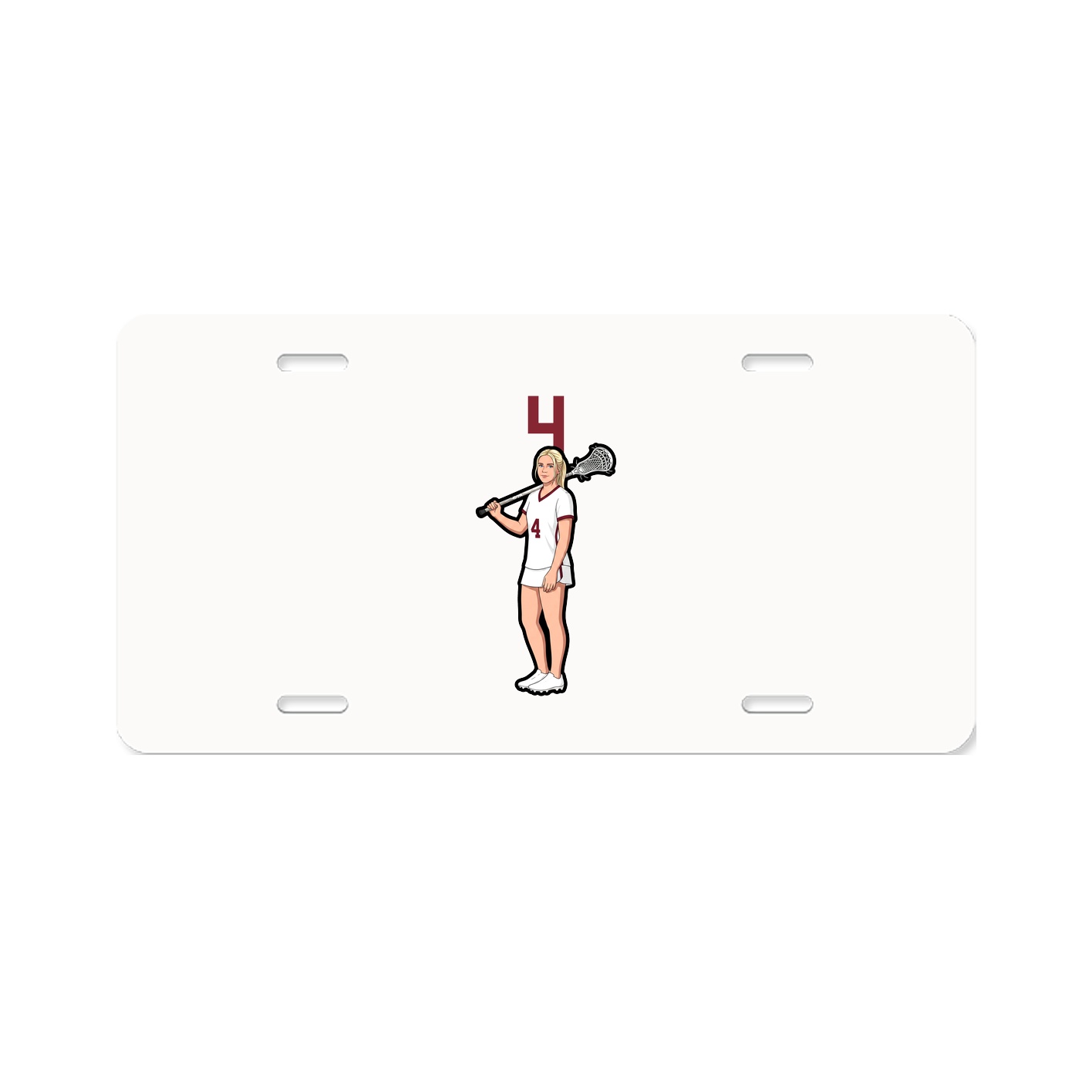 License Plate — Number Top in Classic