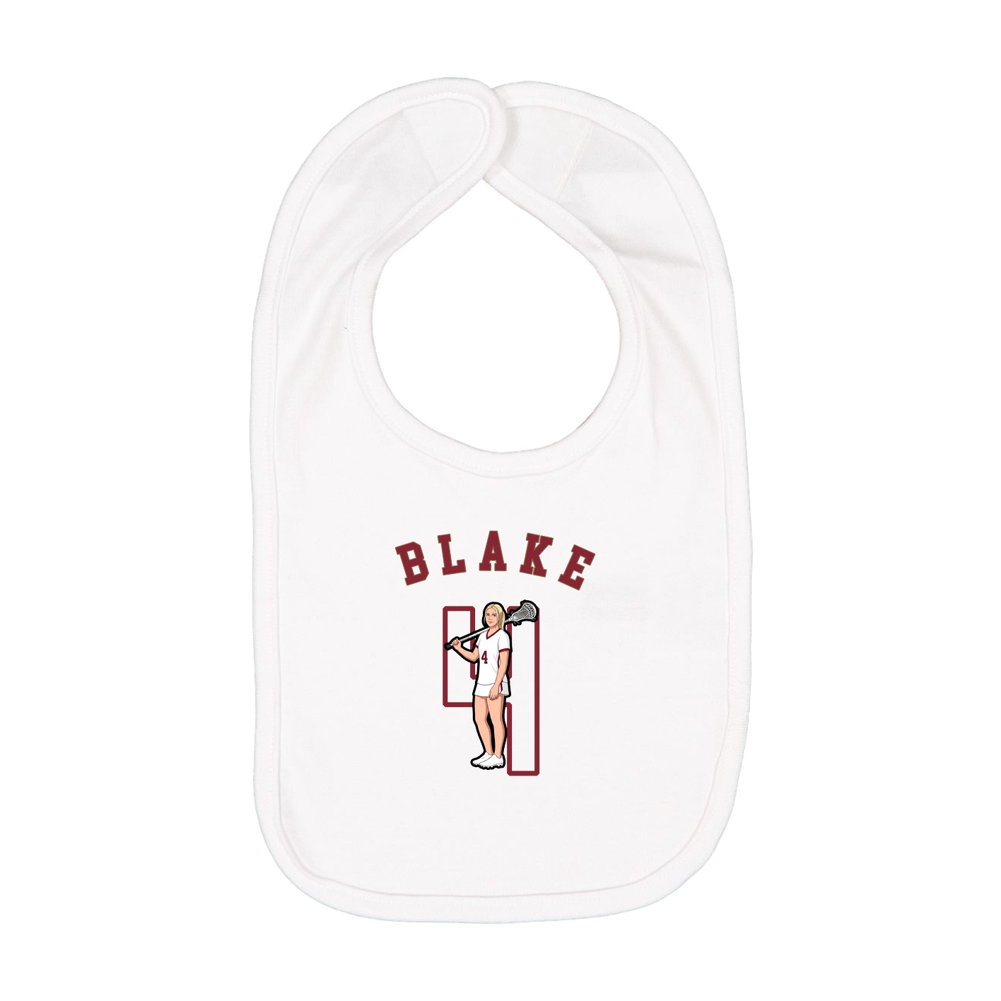 Infant Bib — Shirsey Arch in White