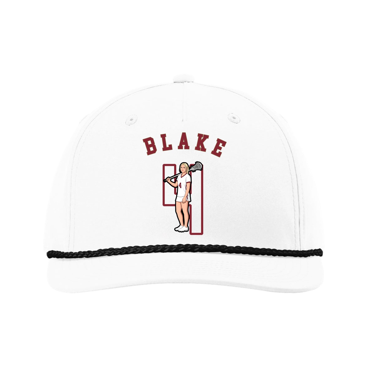 Five-Panel Classic Rope Cap — Shirsey Arch in White